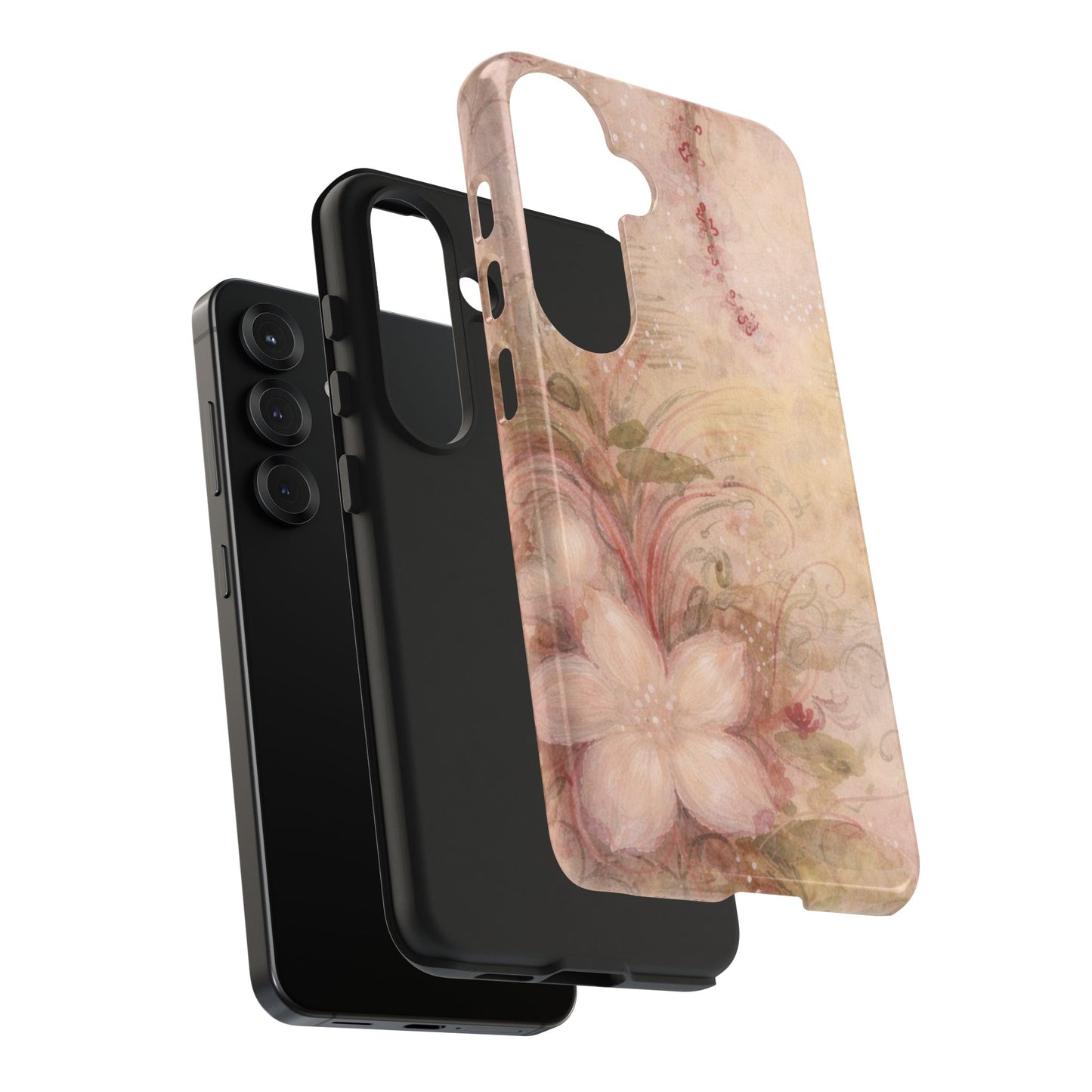 Antique Watercolor Floral - Protective Phone Case