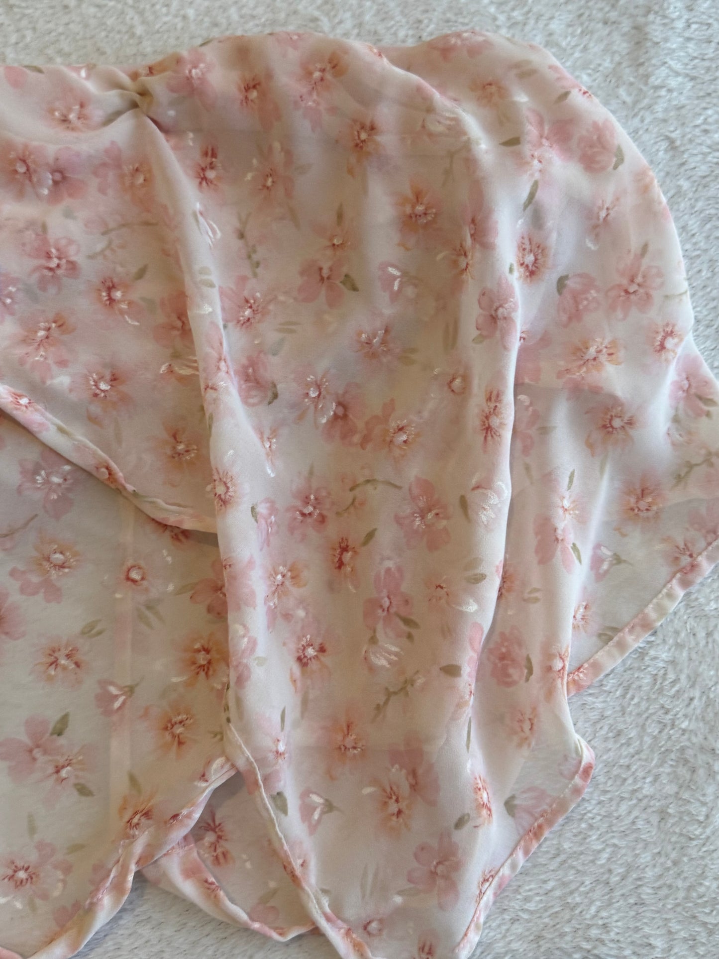 Pink Floral Tube Top with Ruching