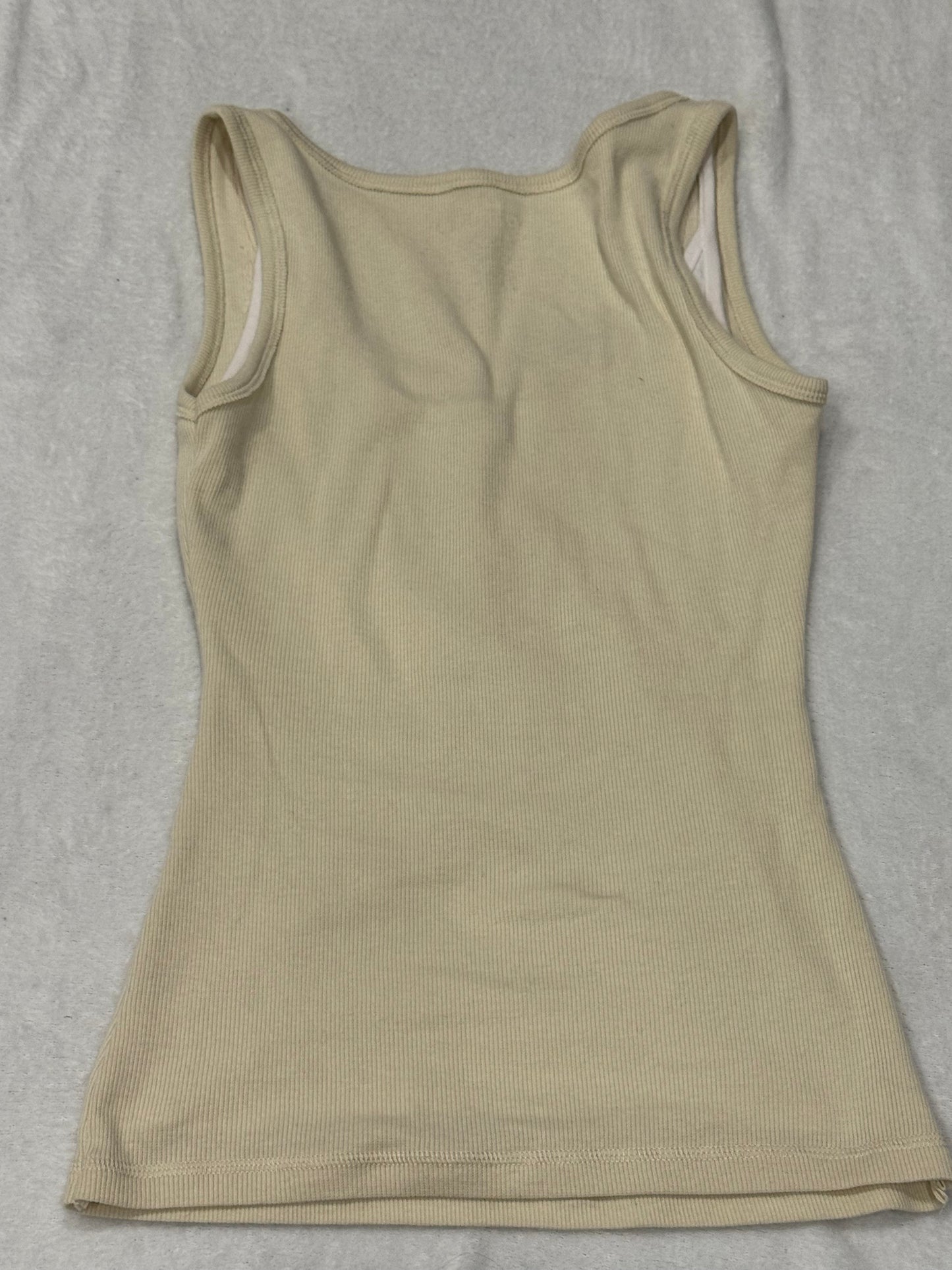 Y2K Beige Top with Buttons and Sequins