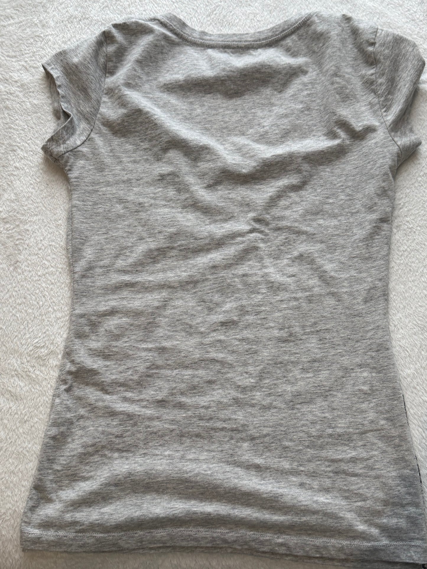 Grey Floral Baby Tee