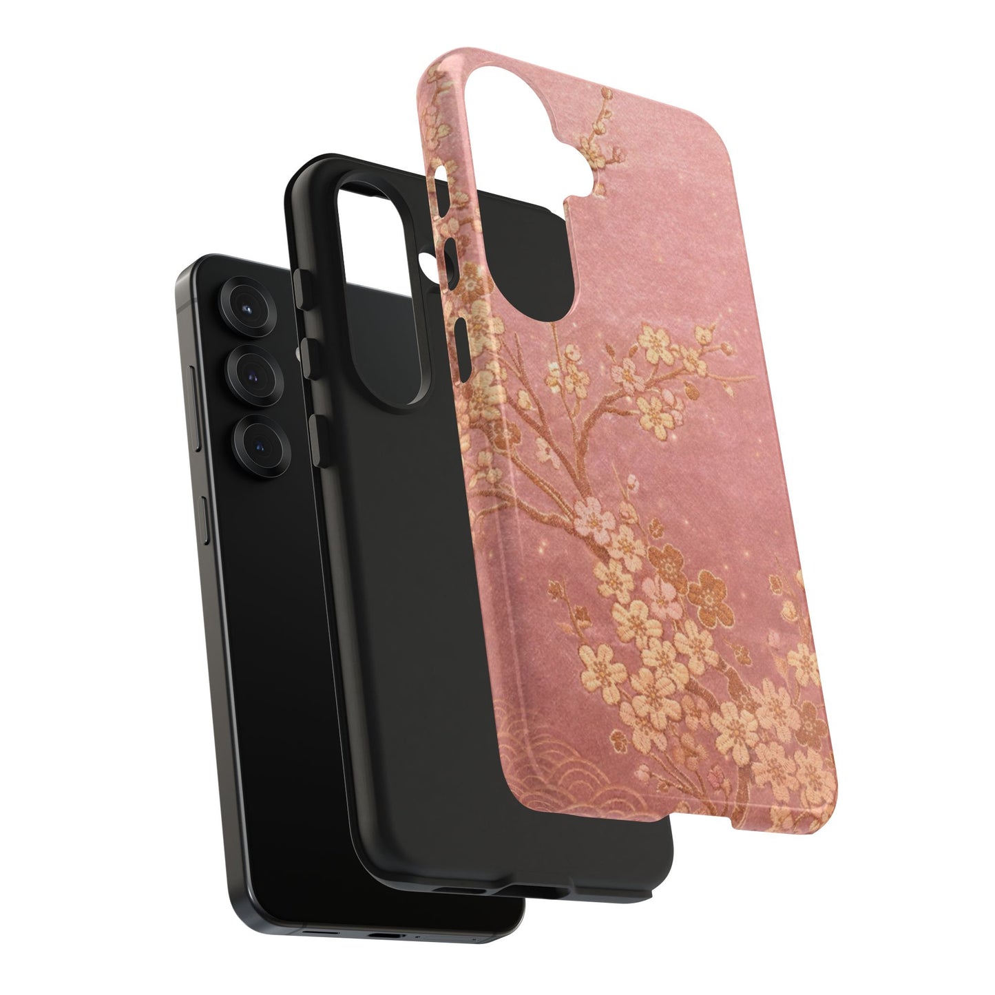 Pink Gold Cherry Blossom - Protective Phone Case
