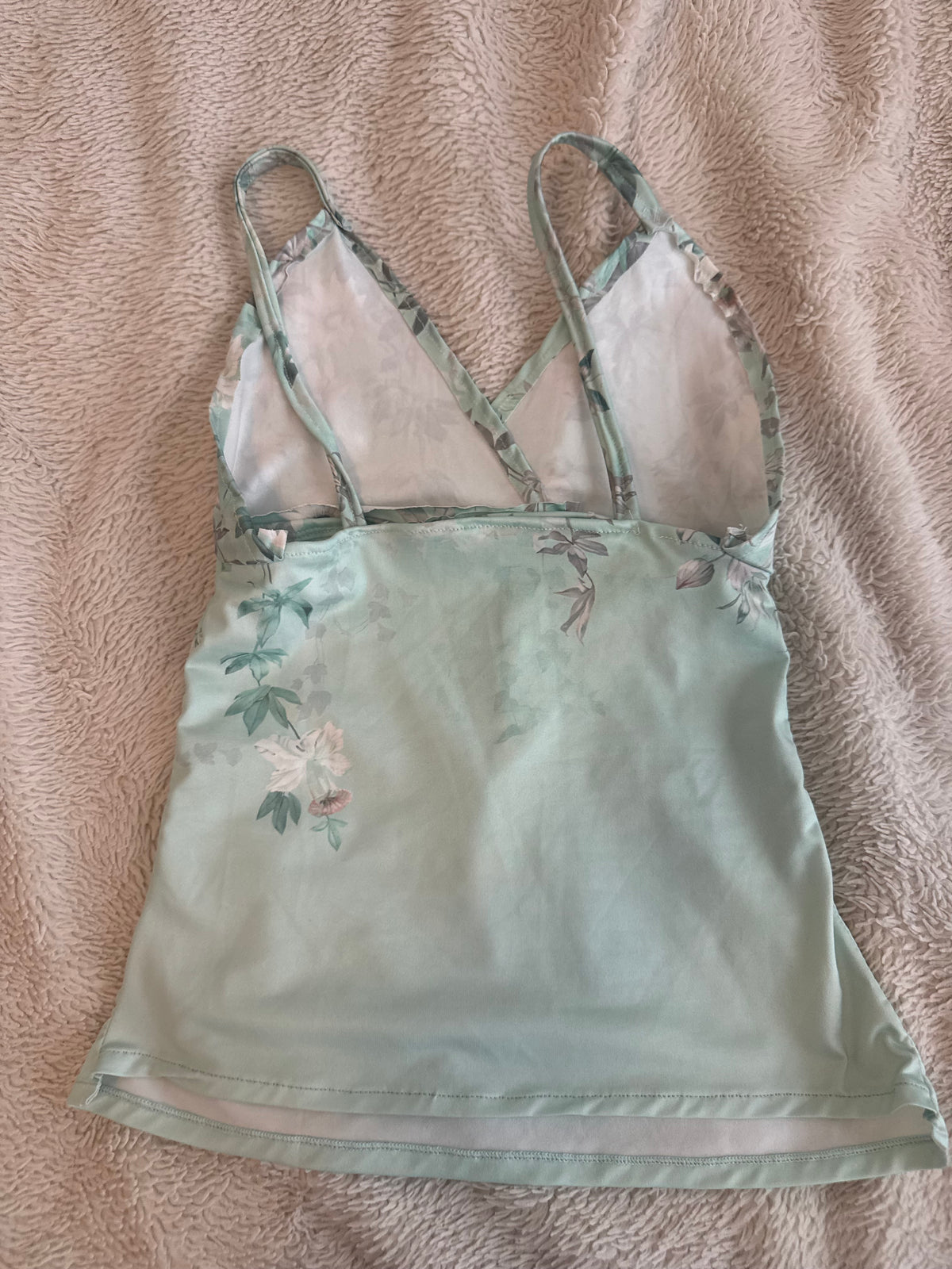 Fitted Green Floral Top