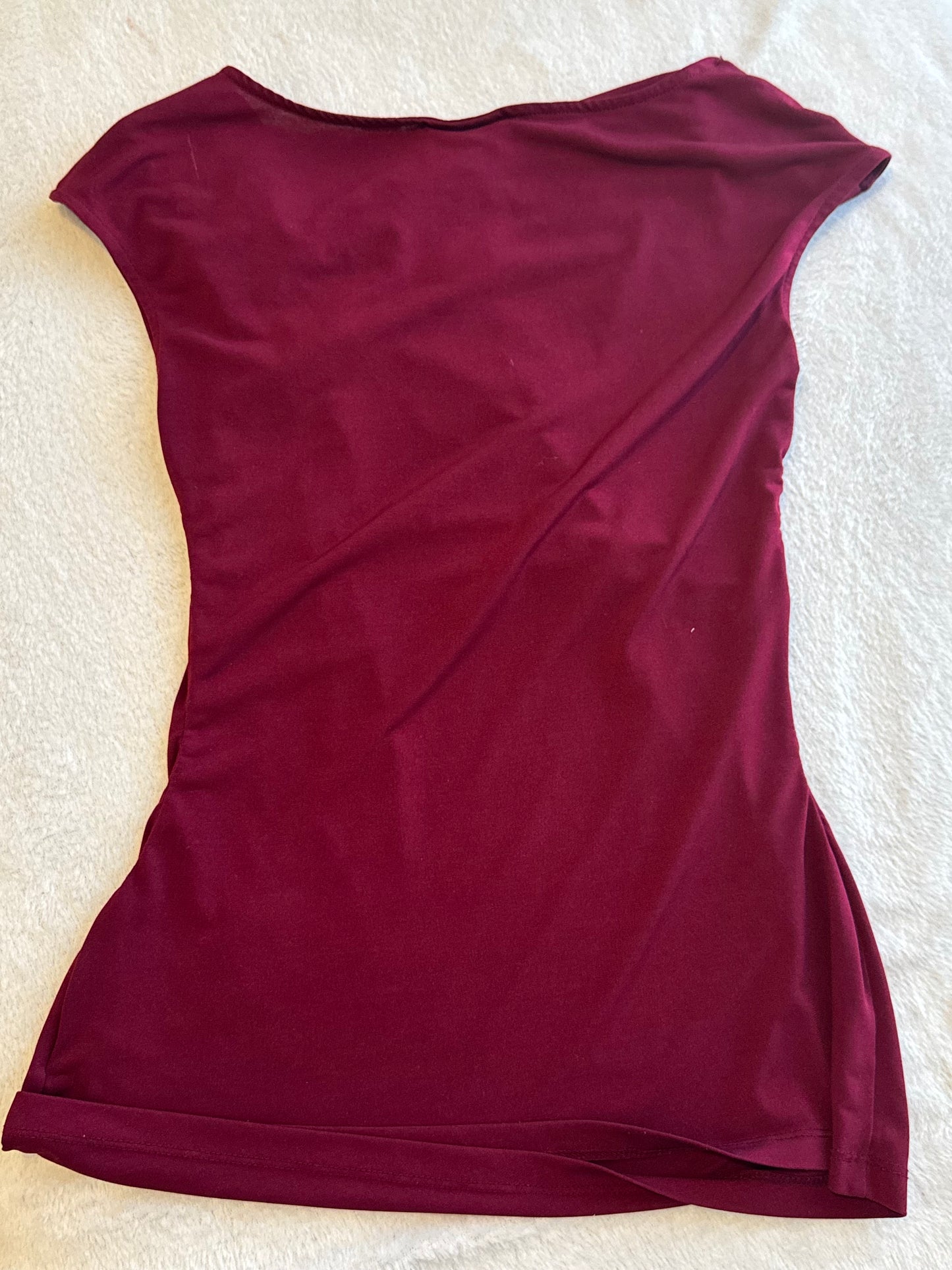 Red Top with Ruching