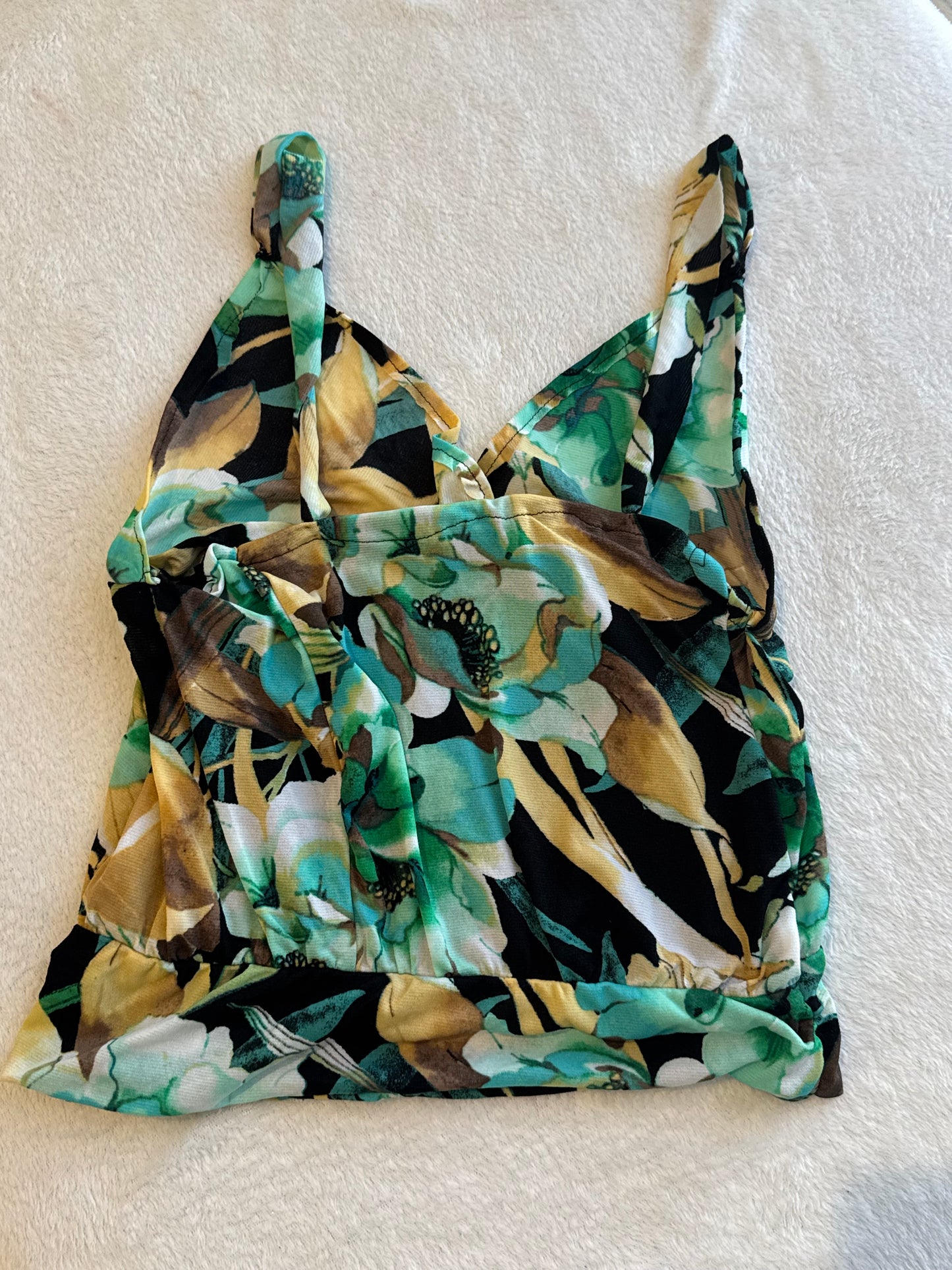 Black Floral Cami Top