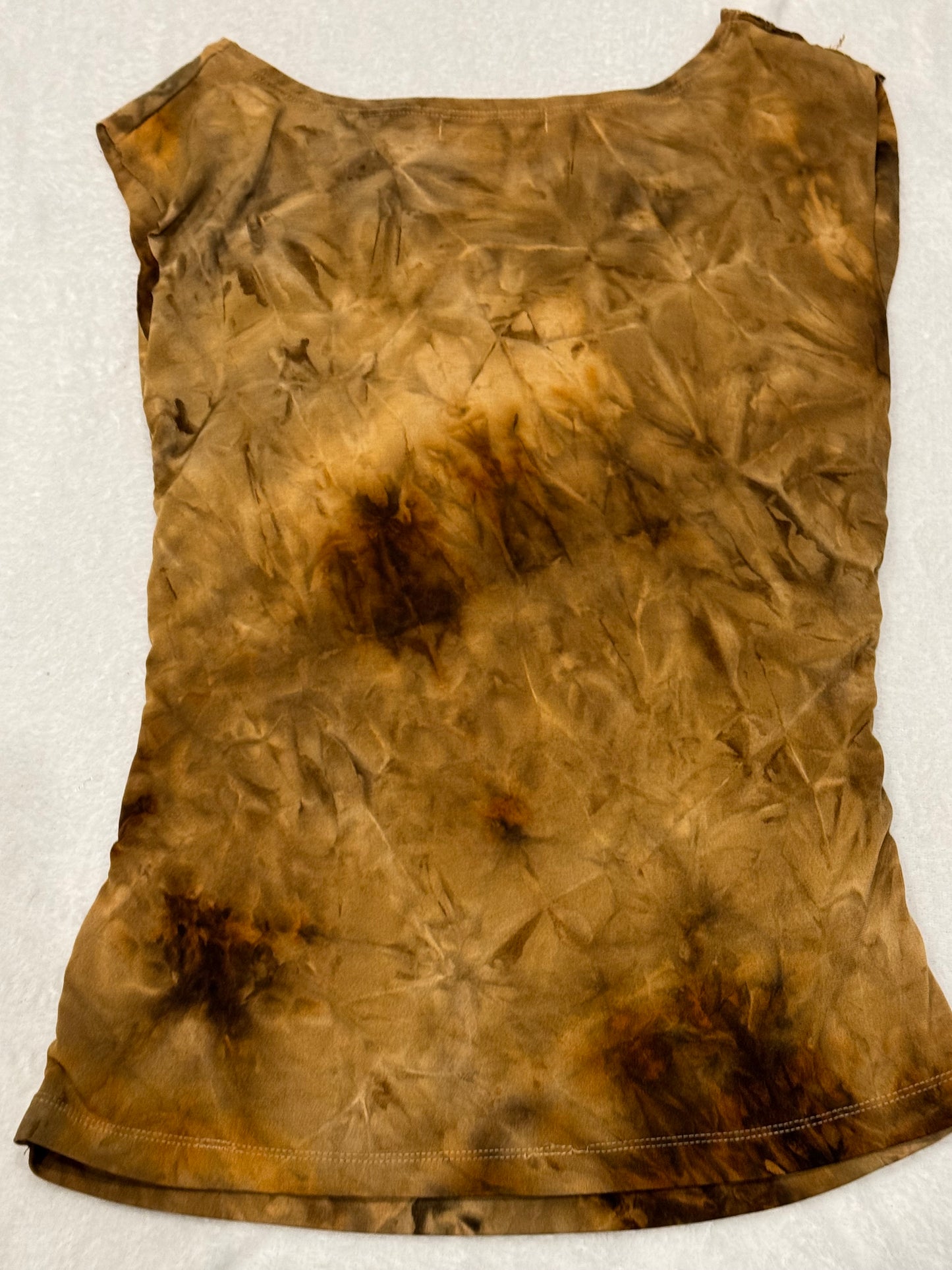 Brown Multi-Pattern Top with Sequins