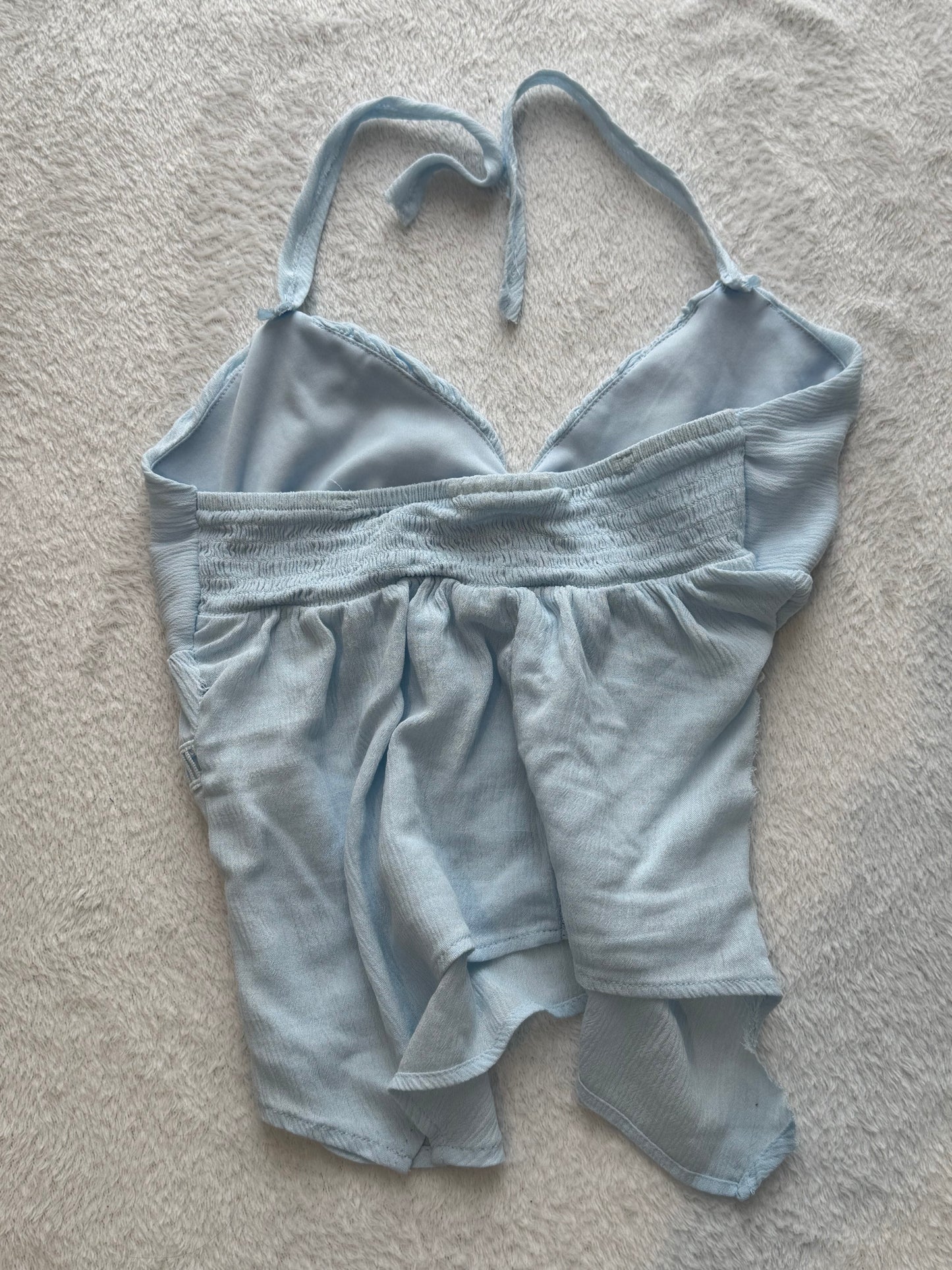 Blue Halter Cami Top