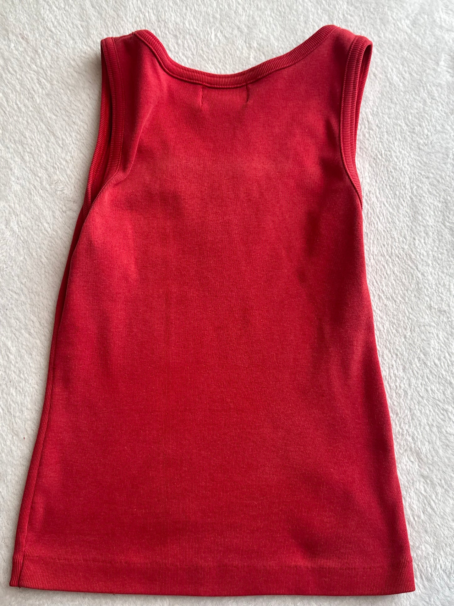 Red Top with Beads and Embroidery