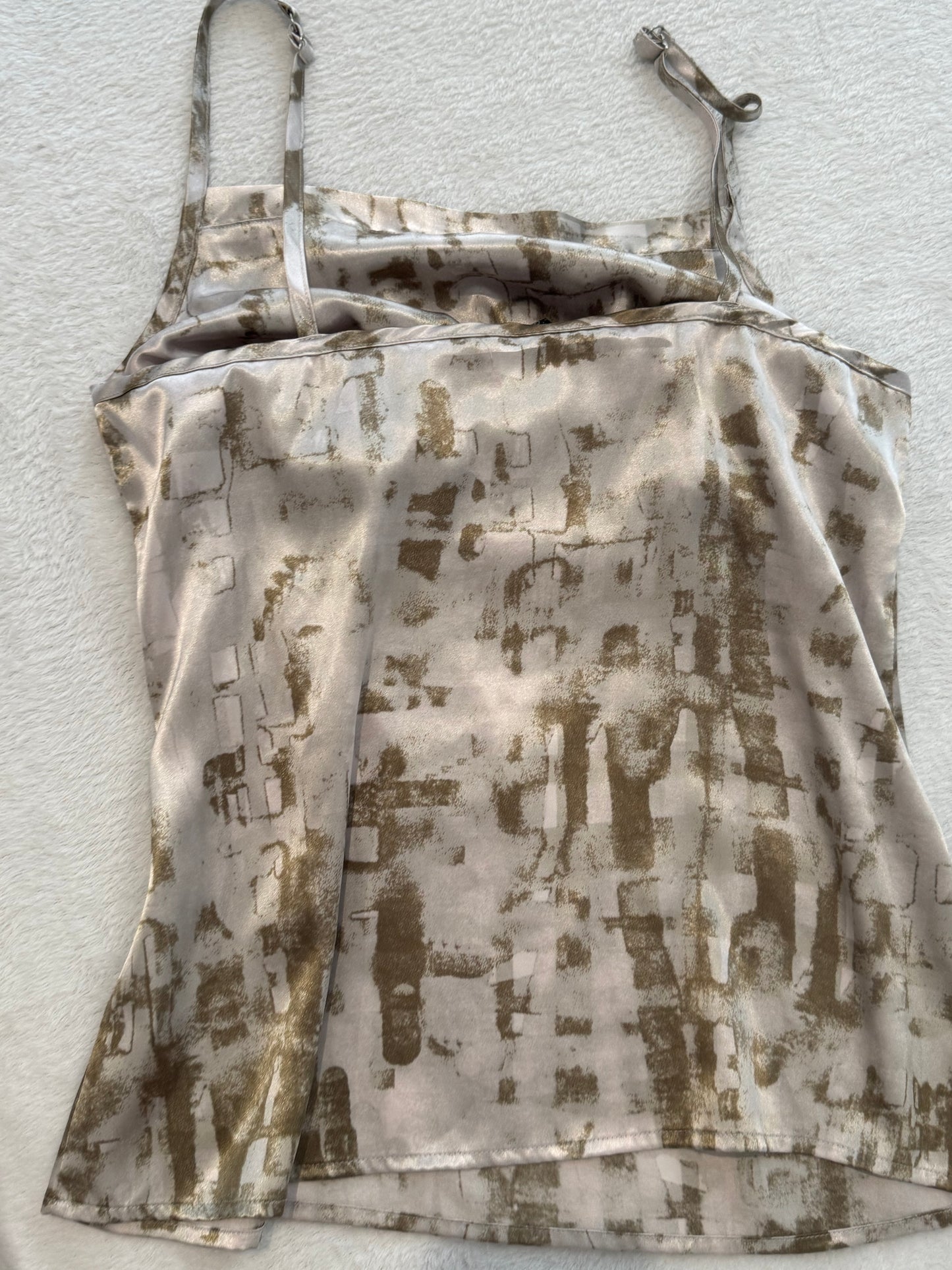 White and Grey Y2K Cami Top