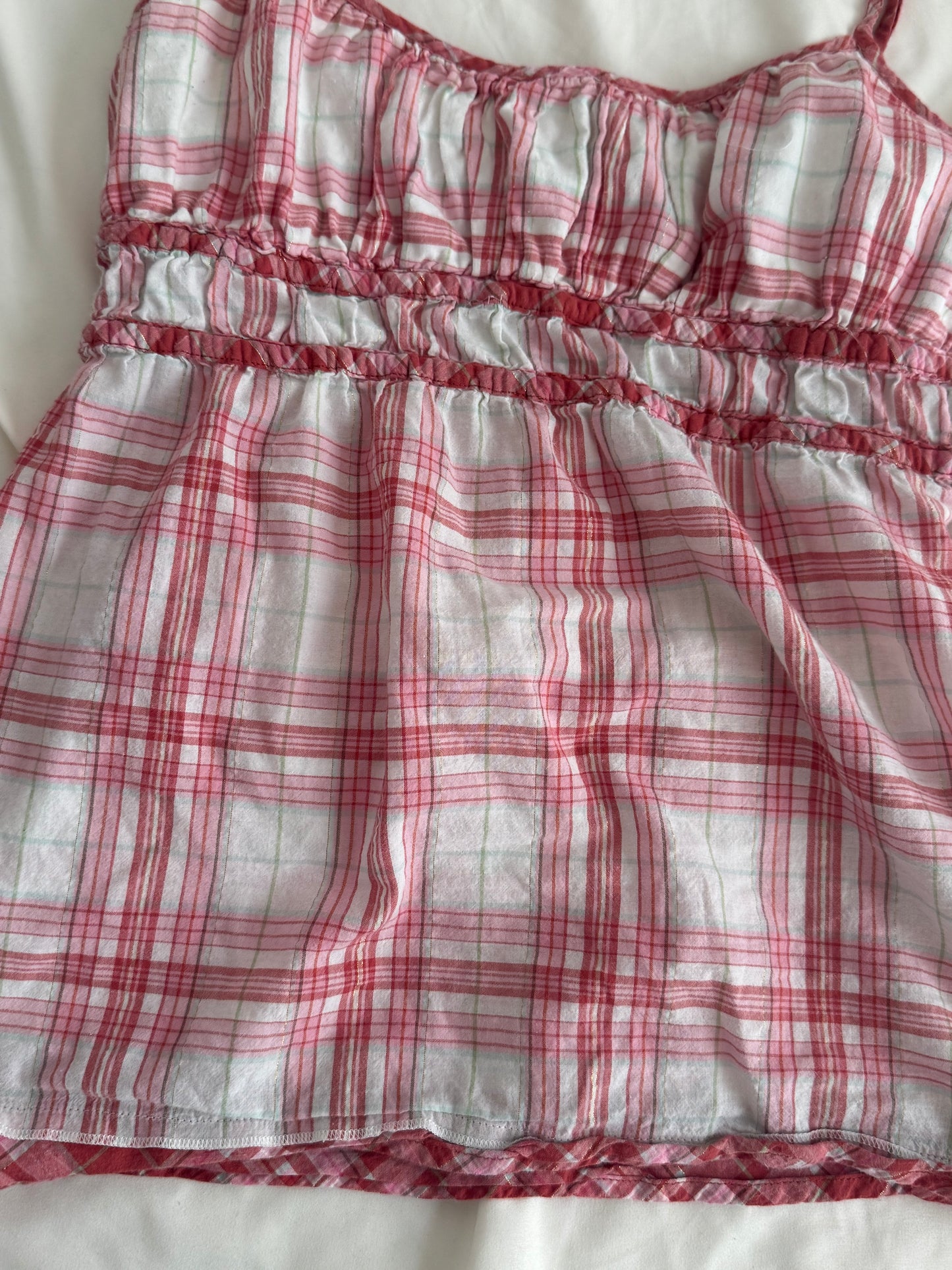Red and Pink Plaid Cami