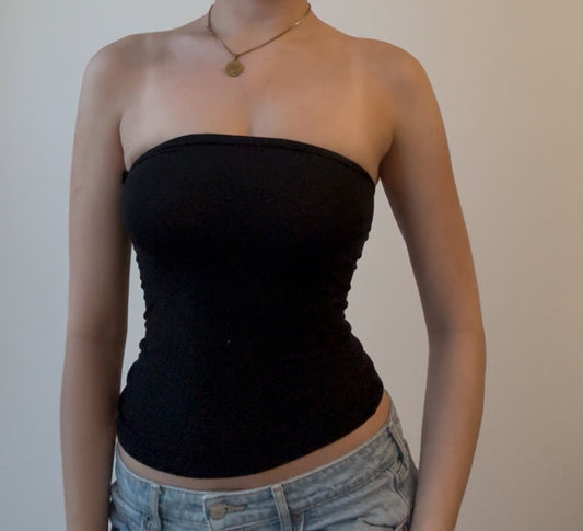 Fitted Black Tube Top