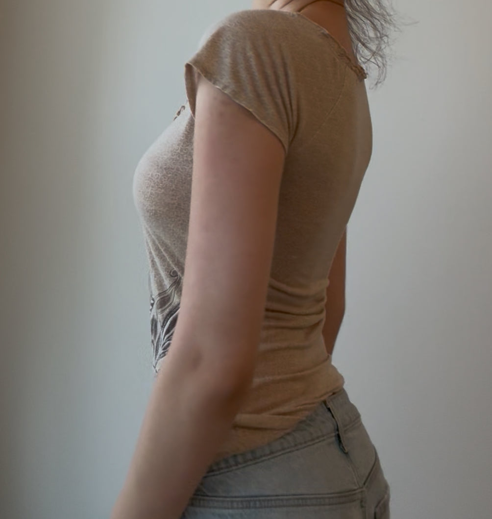 Beige Baby Tee