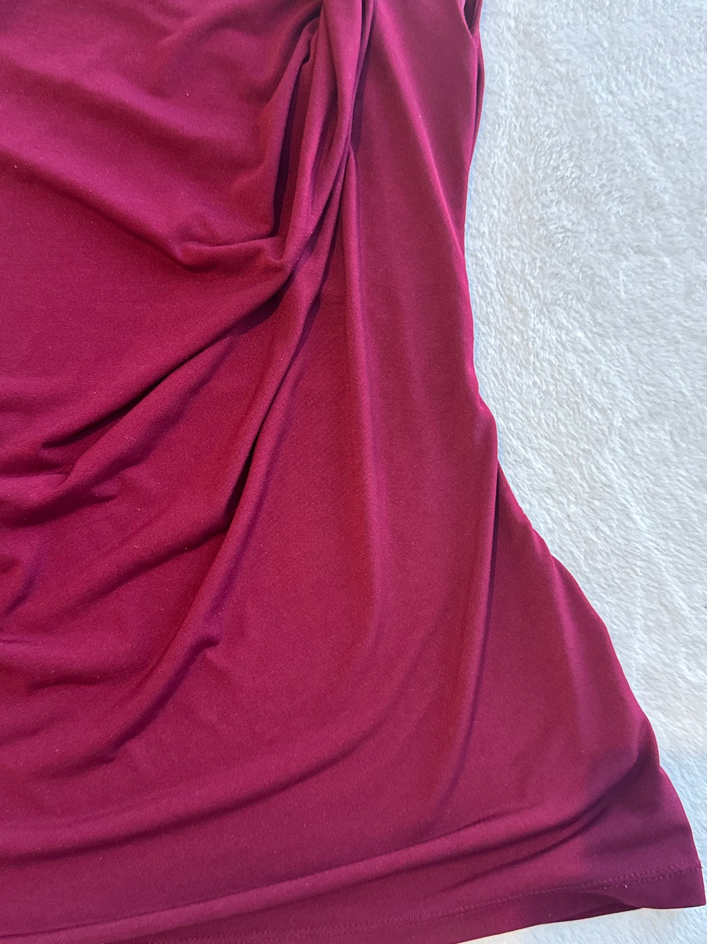 Red Top with Ruching