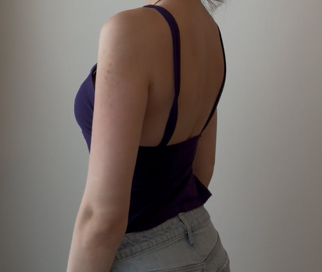 Purple Top with Embroidery
