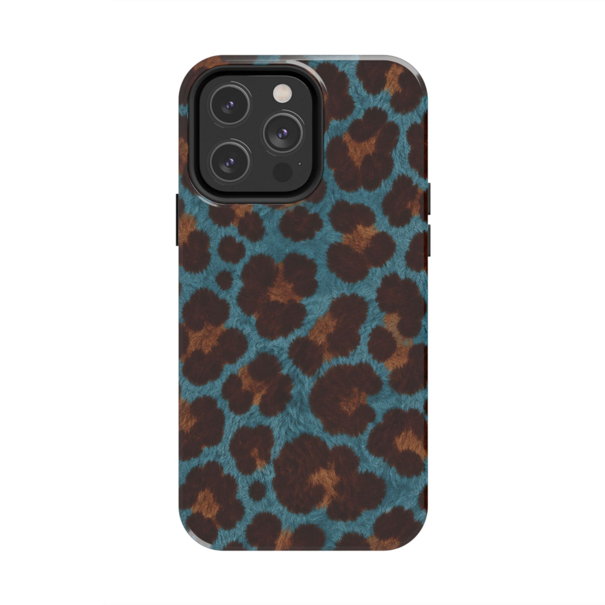 Teal Leopard - Protective Phone Case