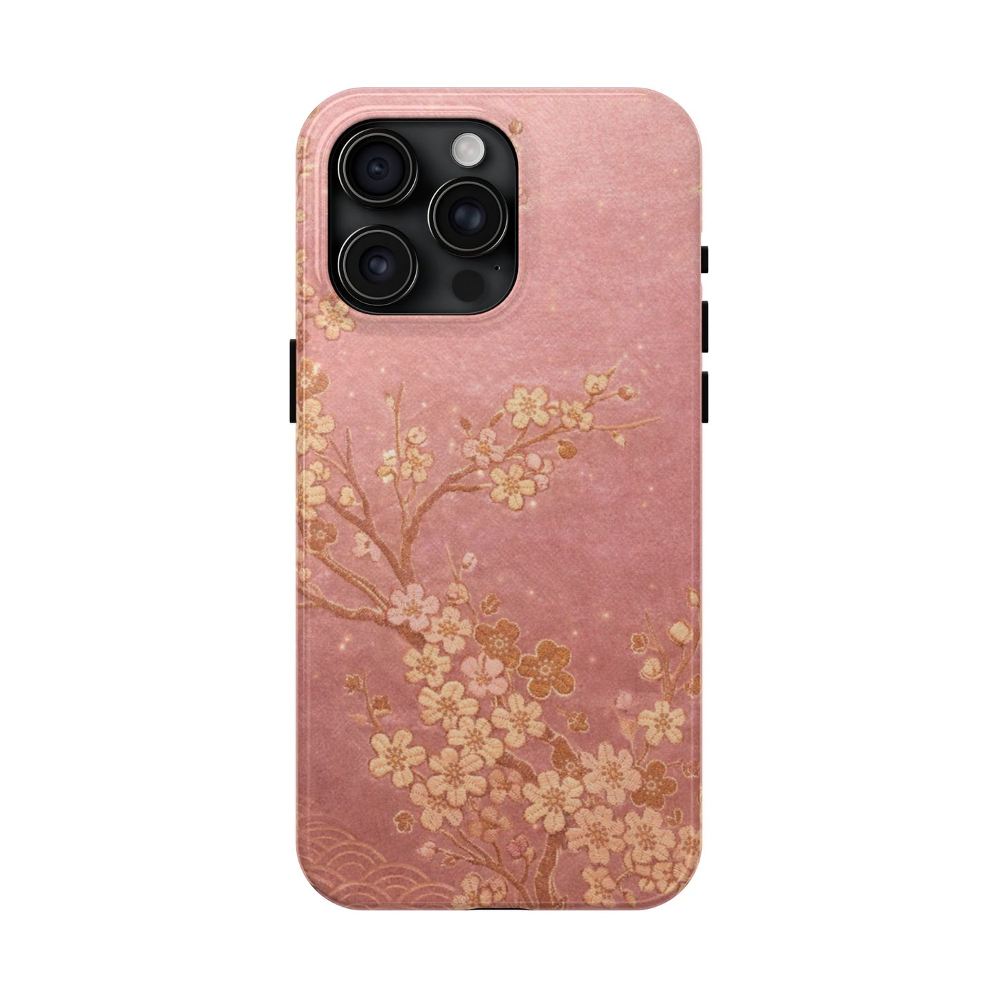 Pink Gold Cherry Blossom - Protective Phone Case