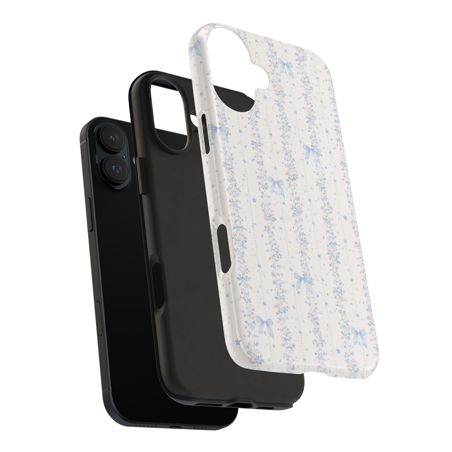 Bows and Stripes - Protective Phone Case