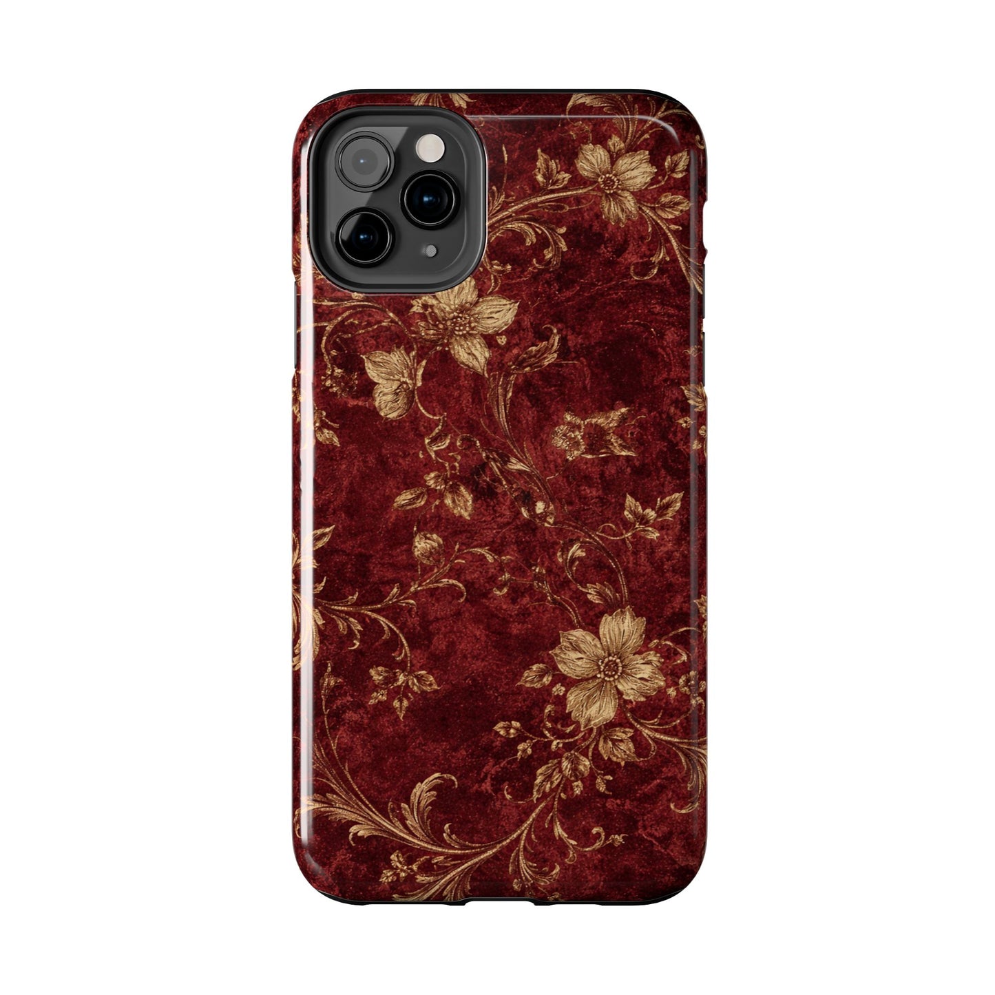 Floral Burgundy - Protective Phone Case