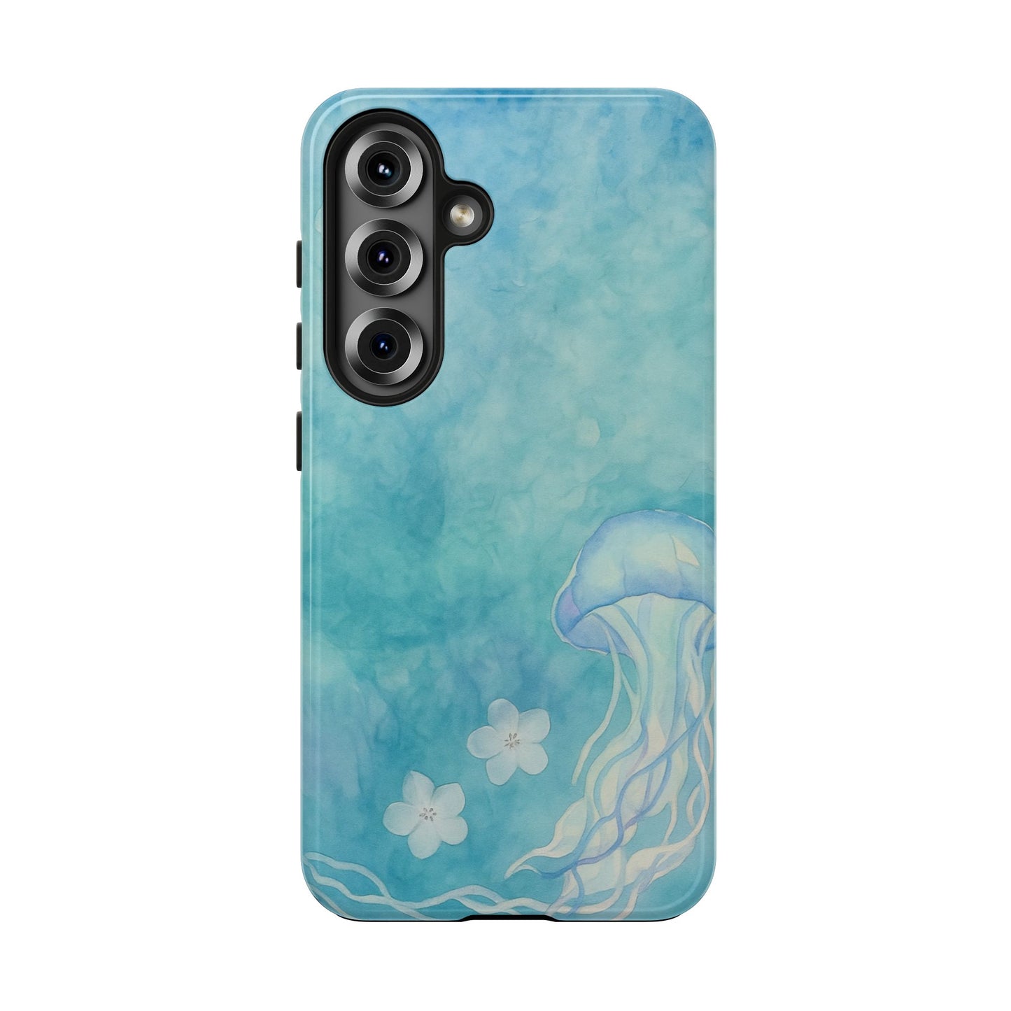 Sea-Blue Jellyfish - Protective Phone Case