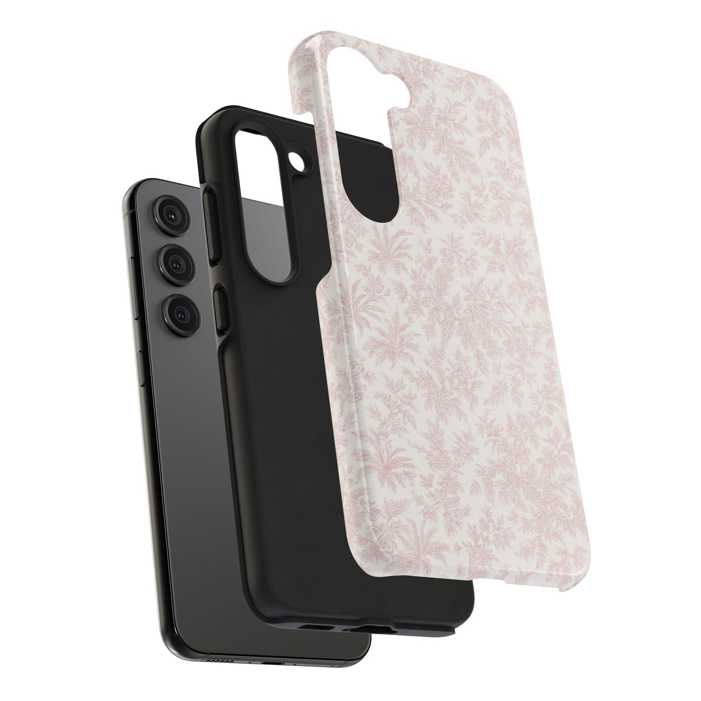 Blush Pink Floral - Protective Phone Case