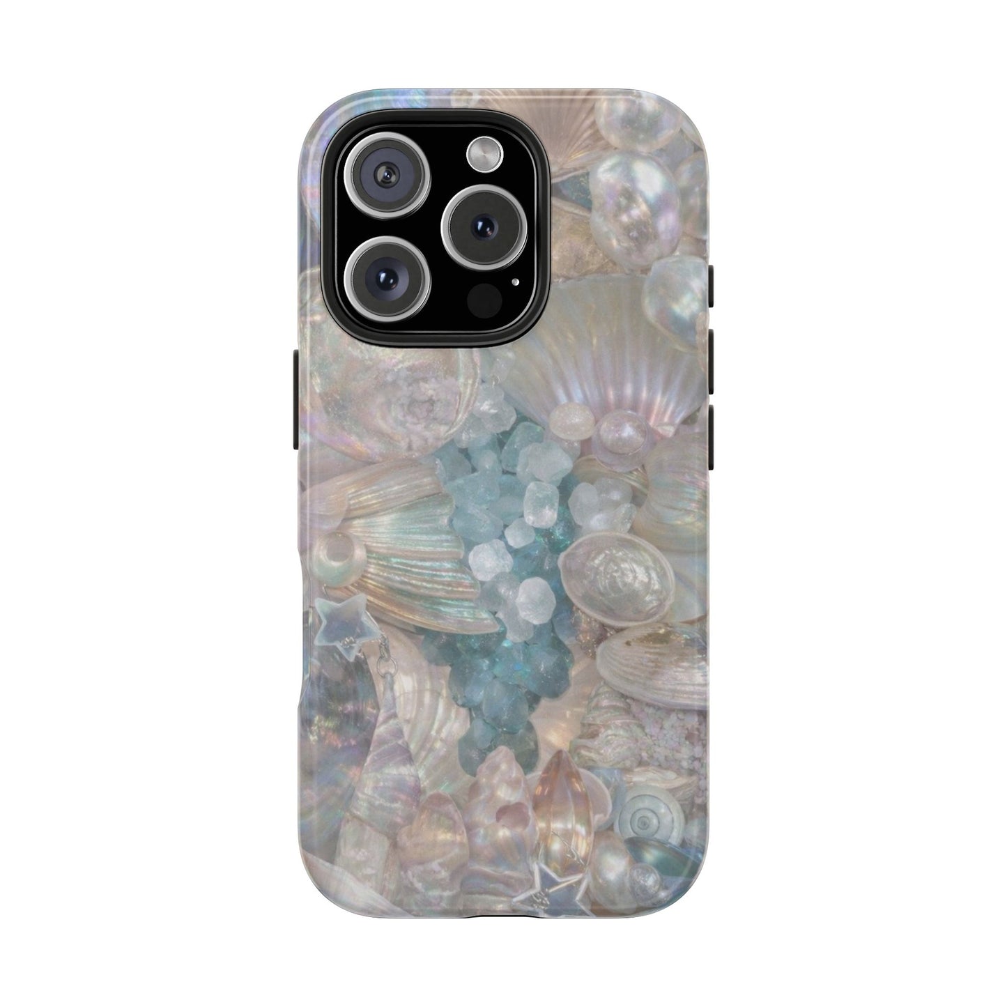Aquamarine and Shells - Protective Phone Case