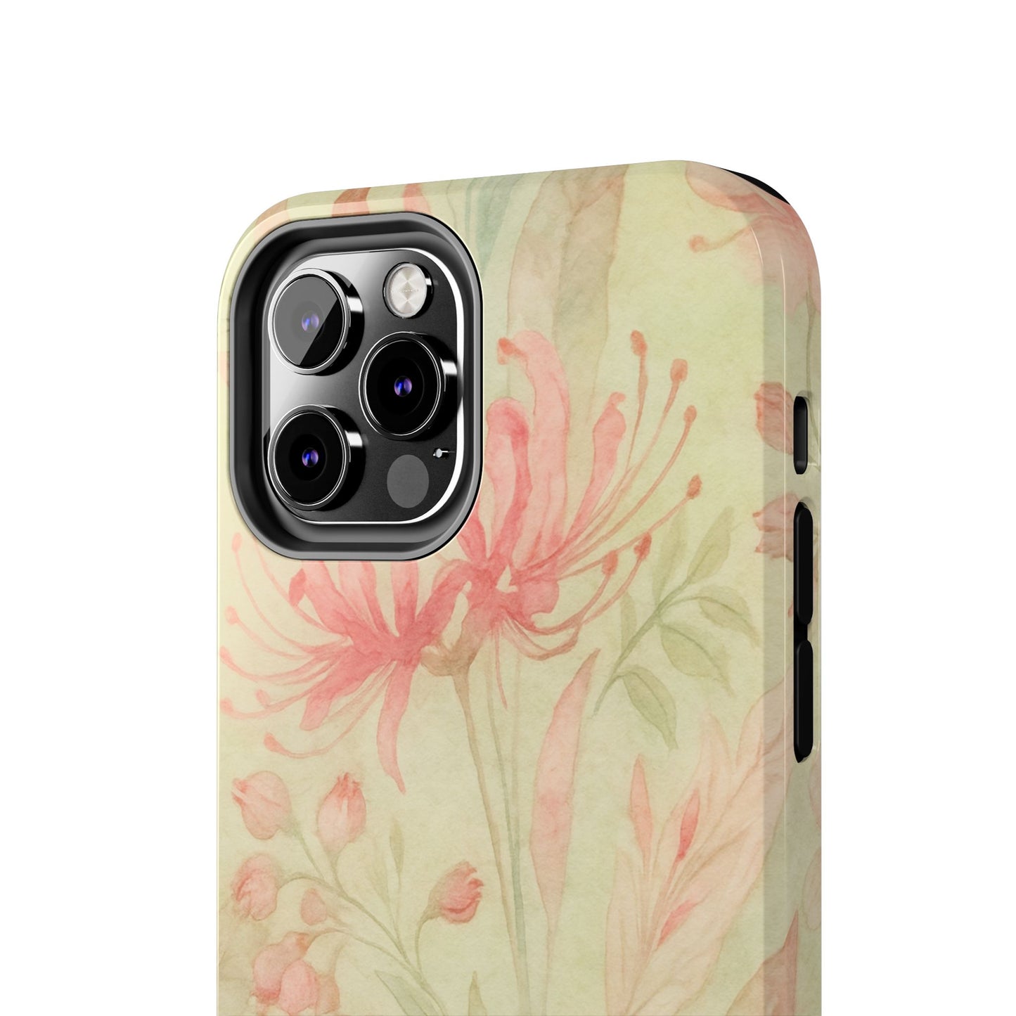 Pink Mint Floral - Protective Phone Case