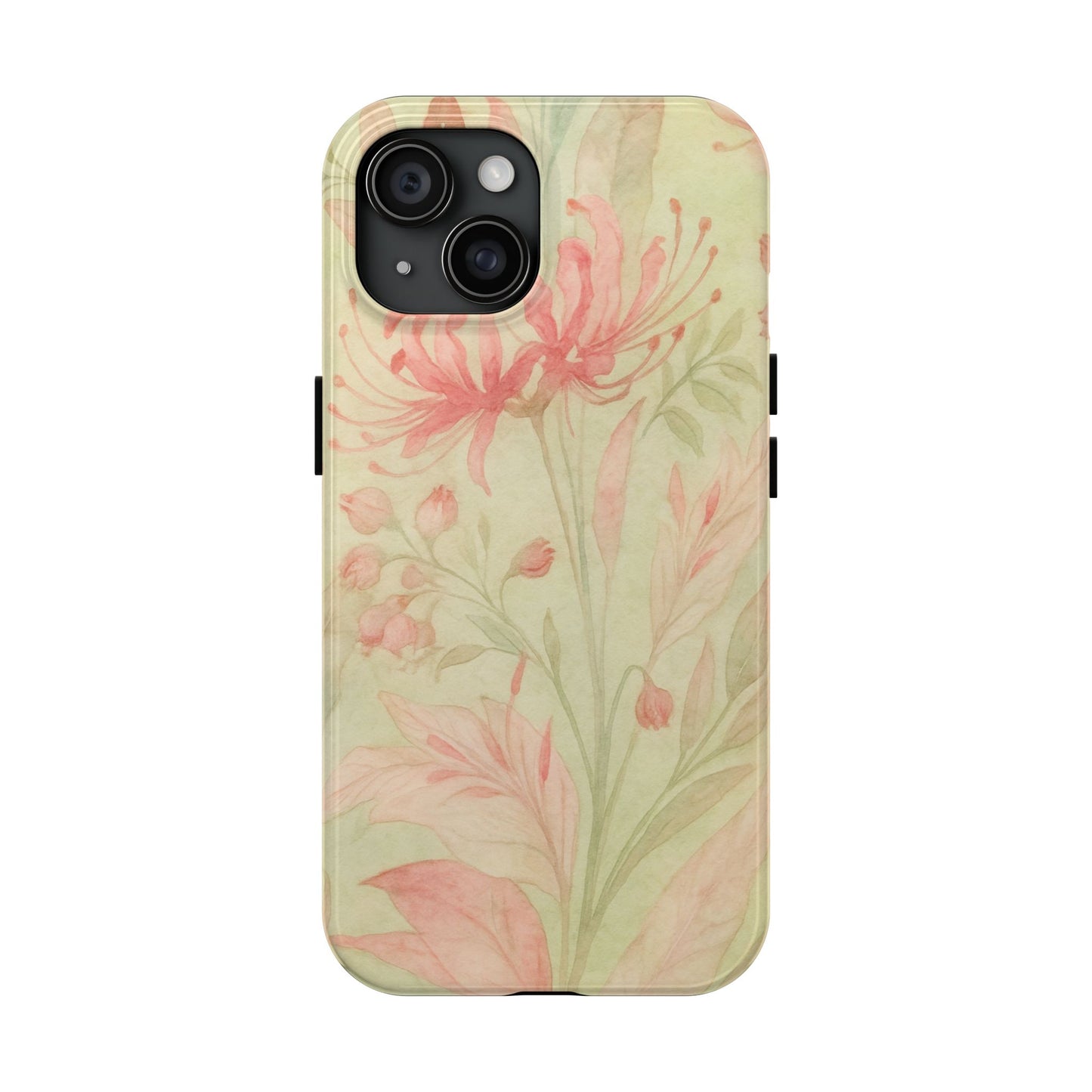 Pink Mint Floral - Protective Phone Case