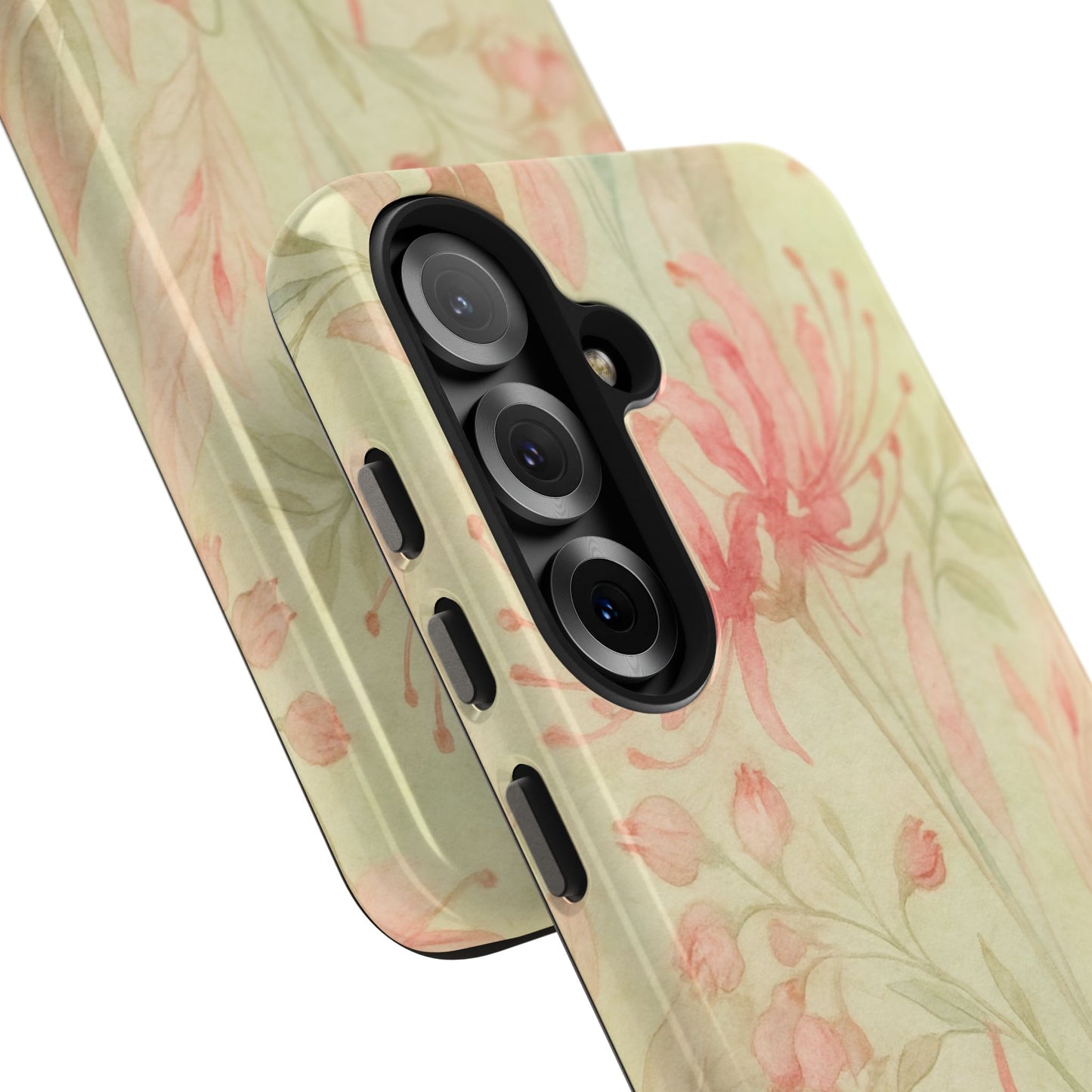 Pink Mint Floral - Protective Phone Case