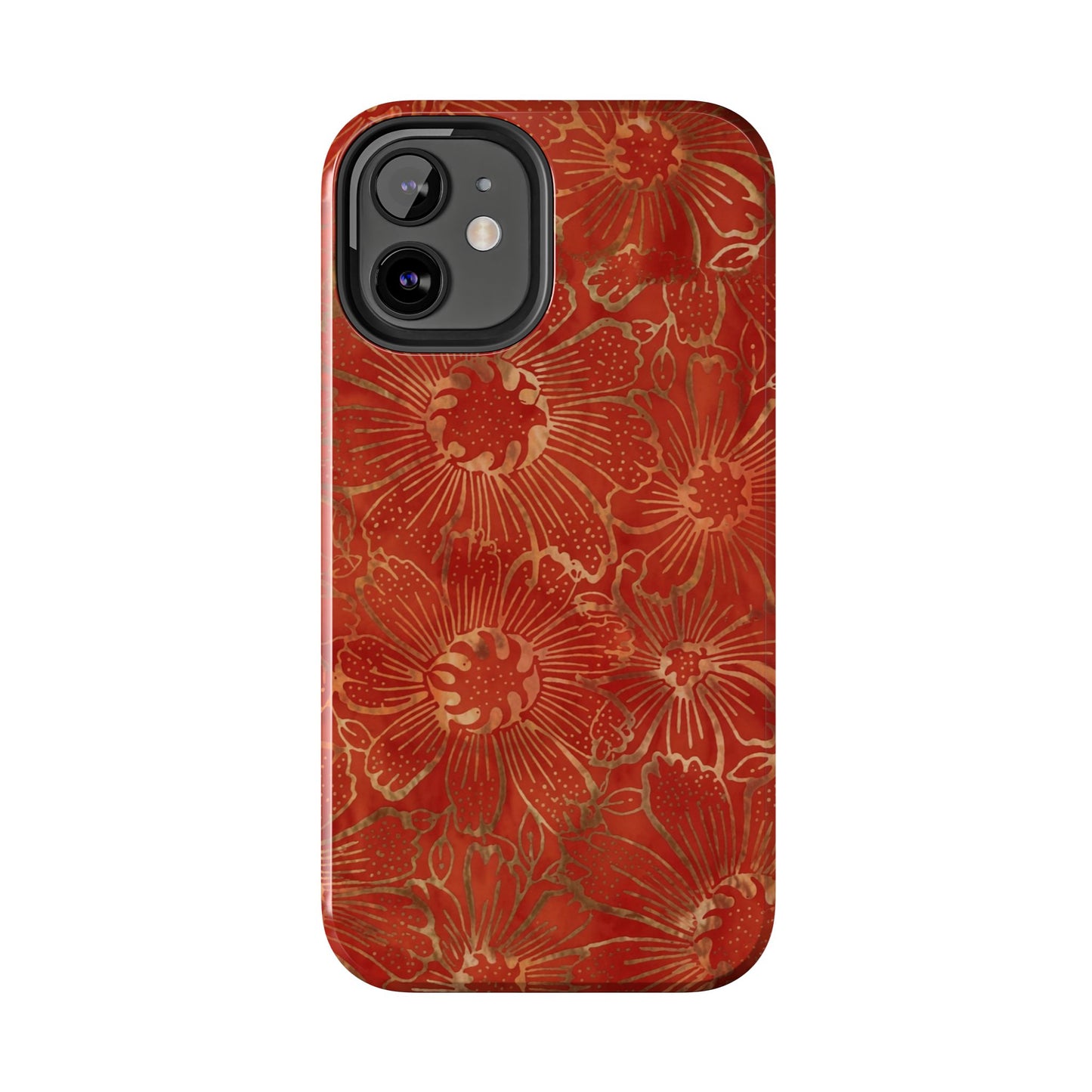 Radiant Red Florals - Protective Phone Case