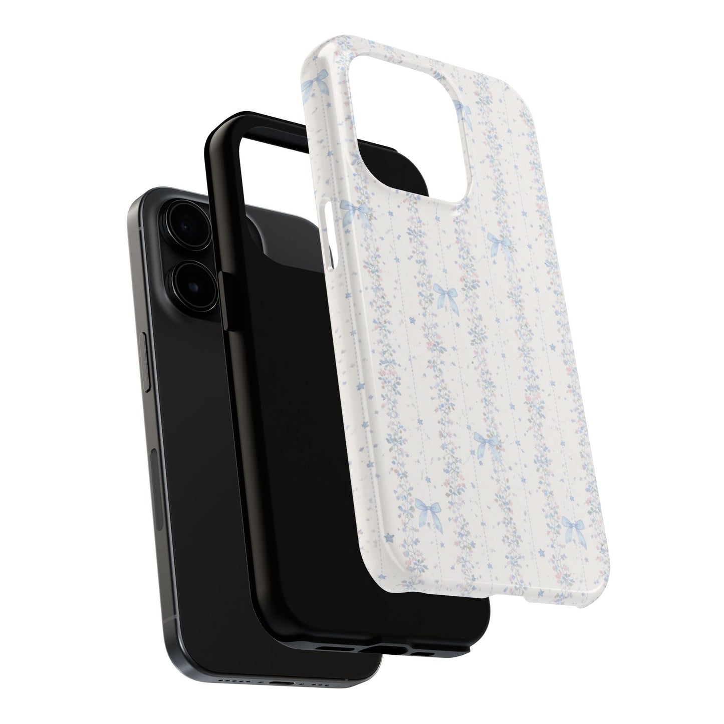 Bows and Stripes - Protective Phone Case
