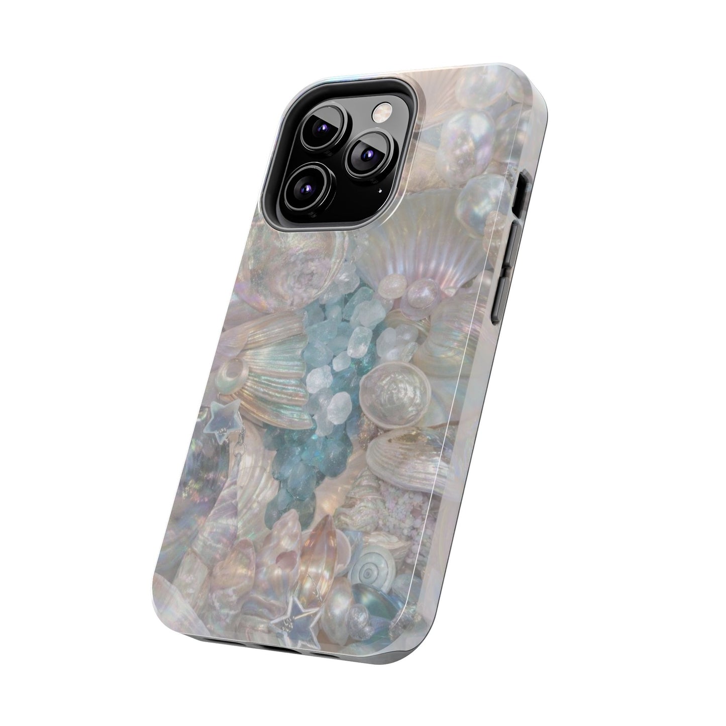 Aquamarine and Shells - Protective Phone Case