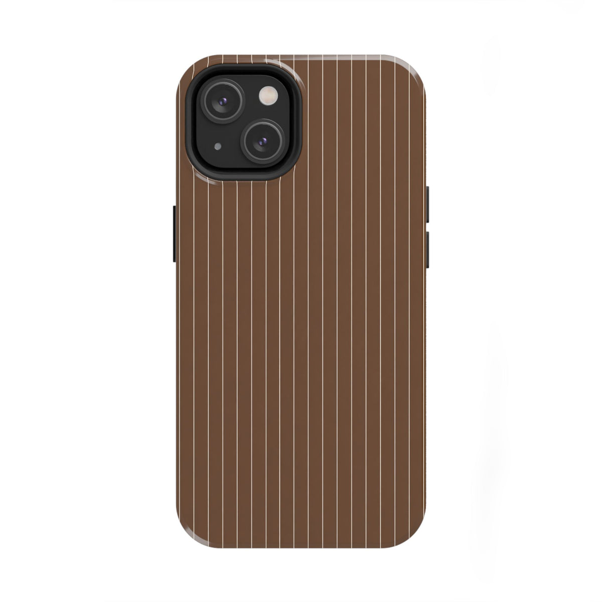 Brown Pinstripe - Protective Phone Case