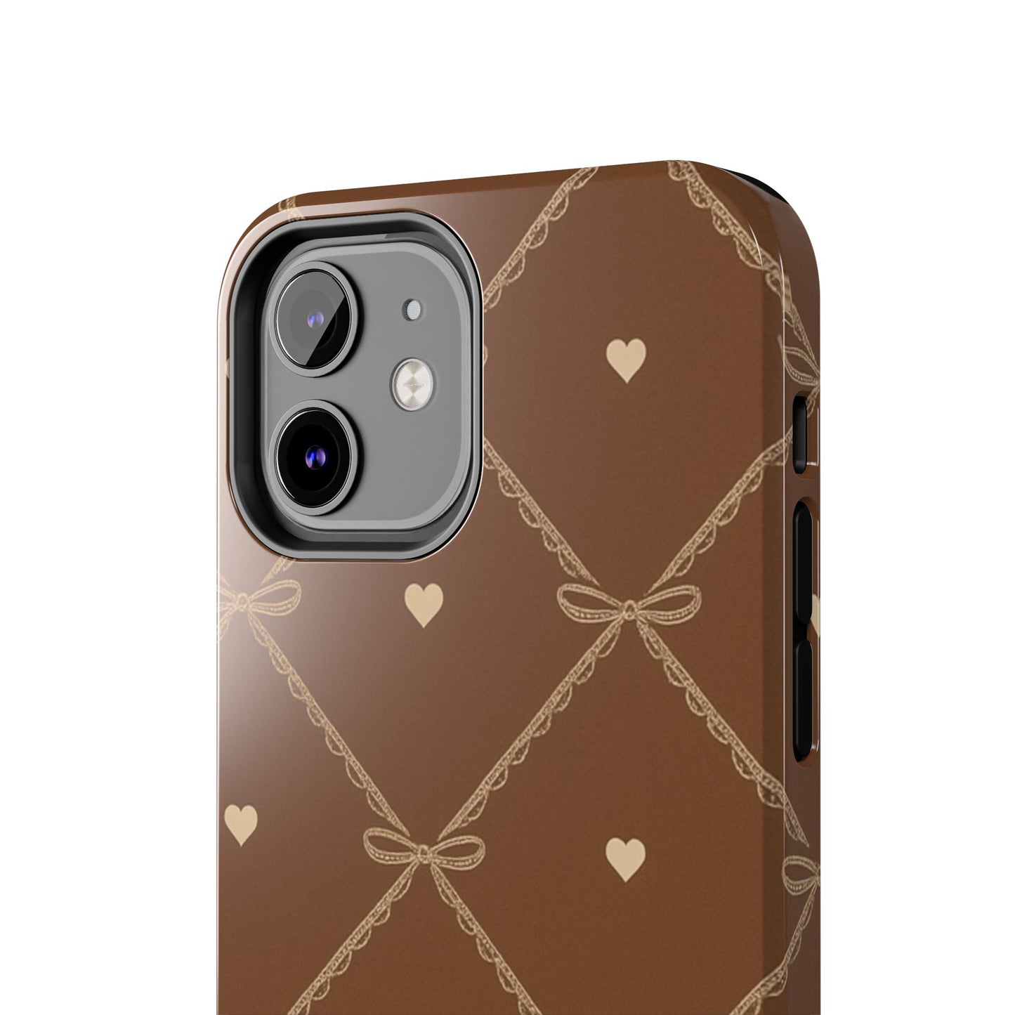 Chocolate Heart Ribbon - Protective Phone Case