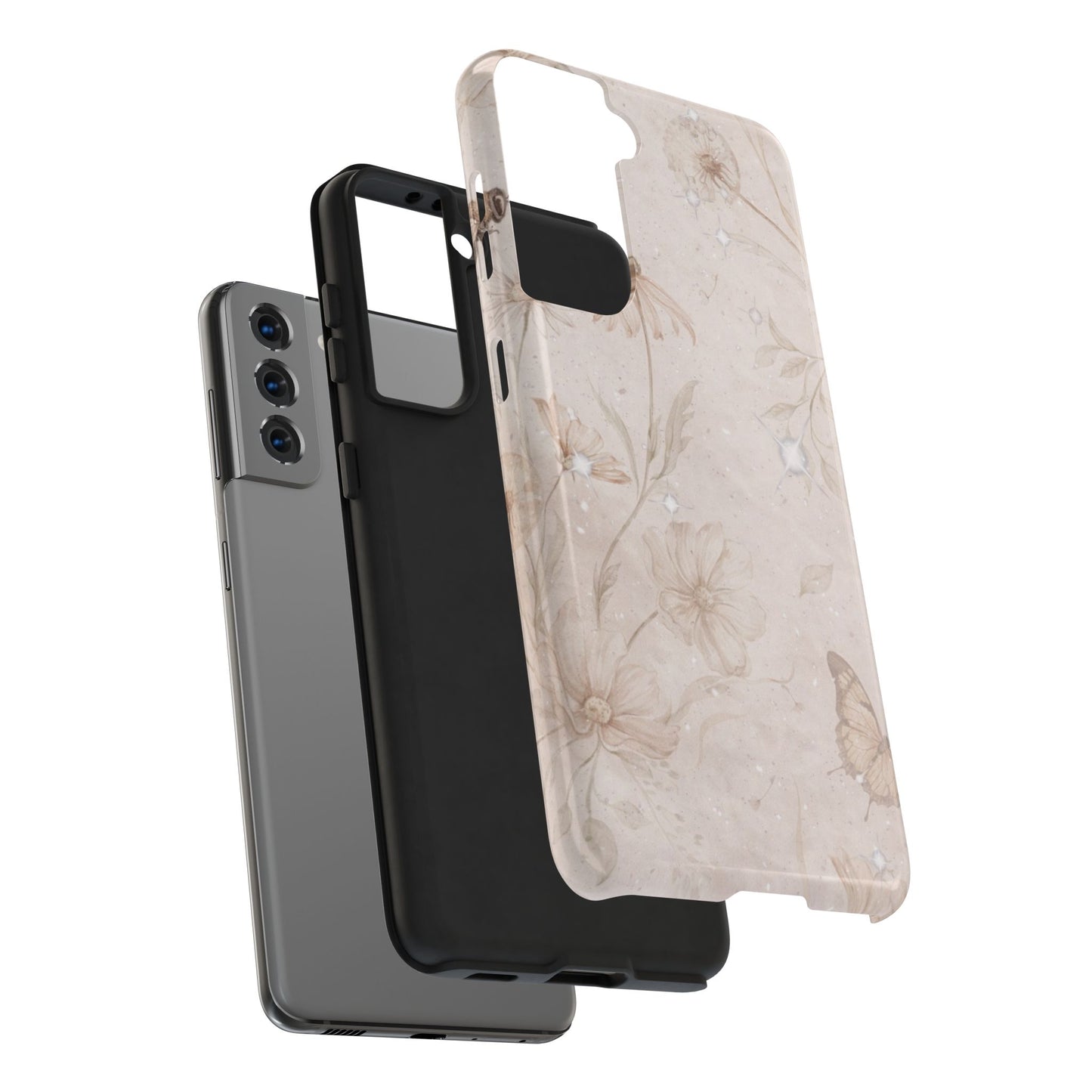 Beige Bloom - Protective Phone Case