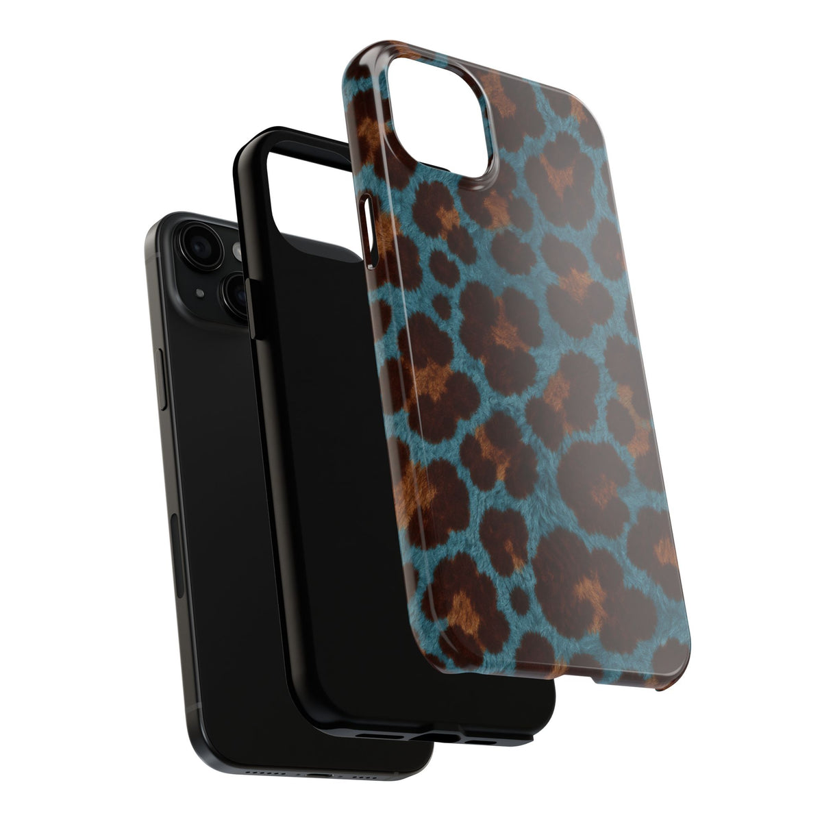 Teal Leopard - Protective Phone Case