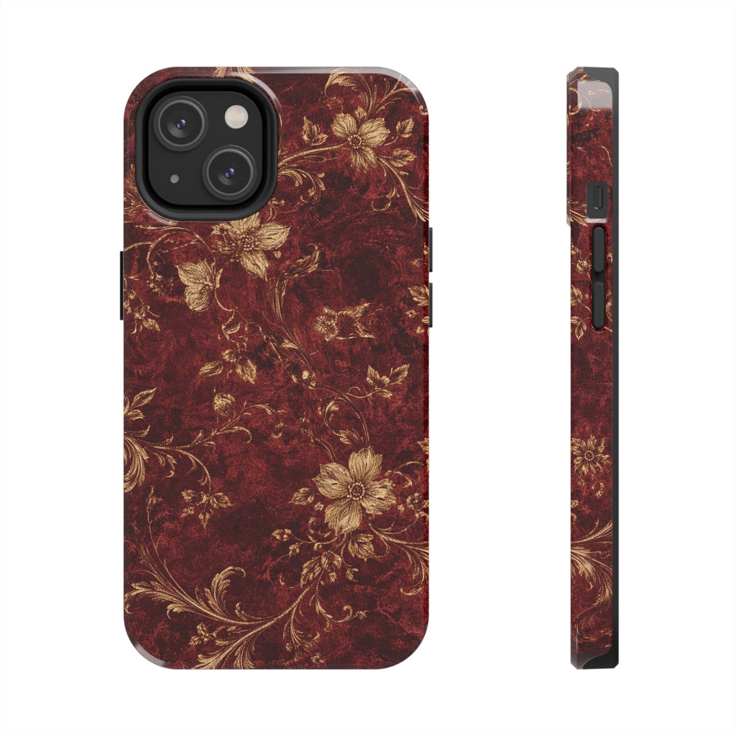 Floral Burgundy - Protective Phone Case