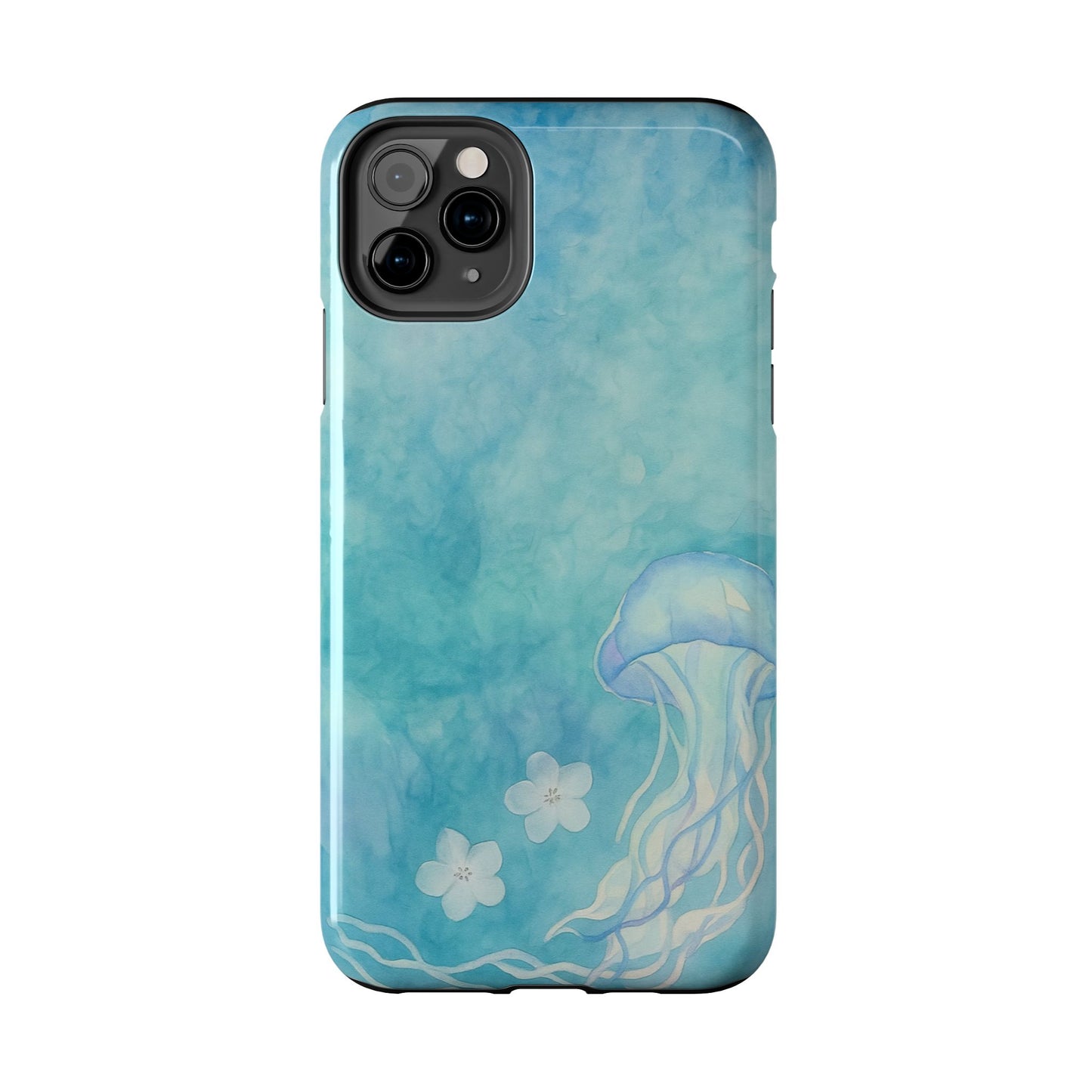 Sea-Blue Jellyfish - Protective Phone Case