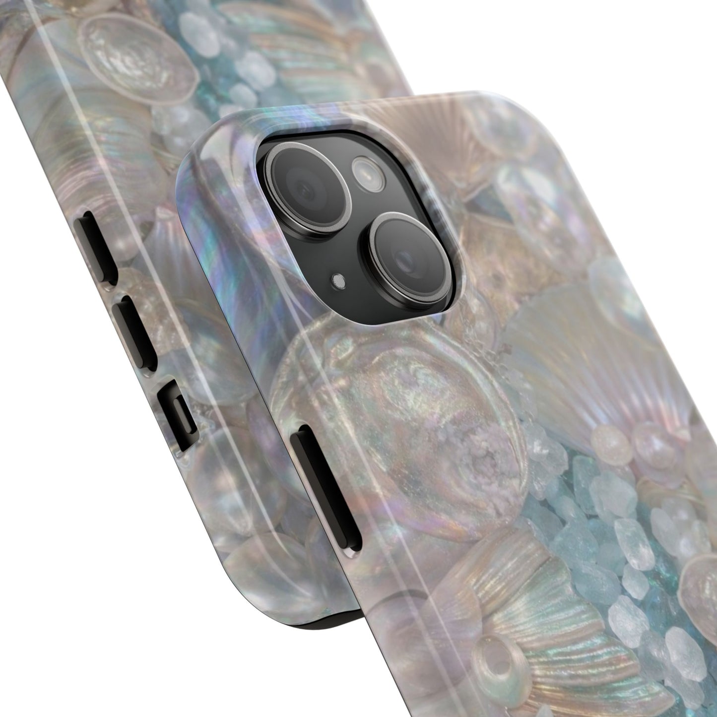 Aquamarine and Shells - Protective Phone Case