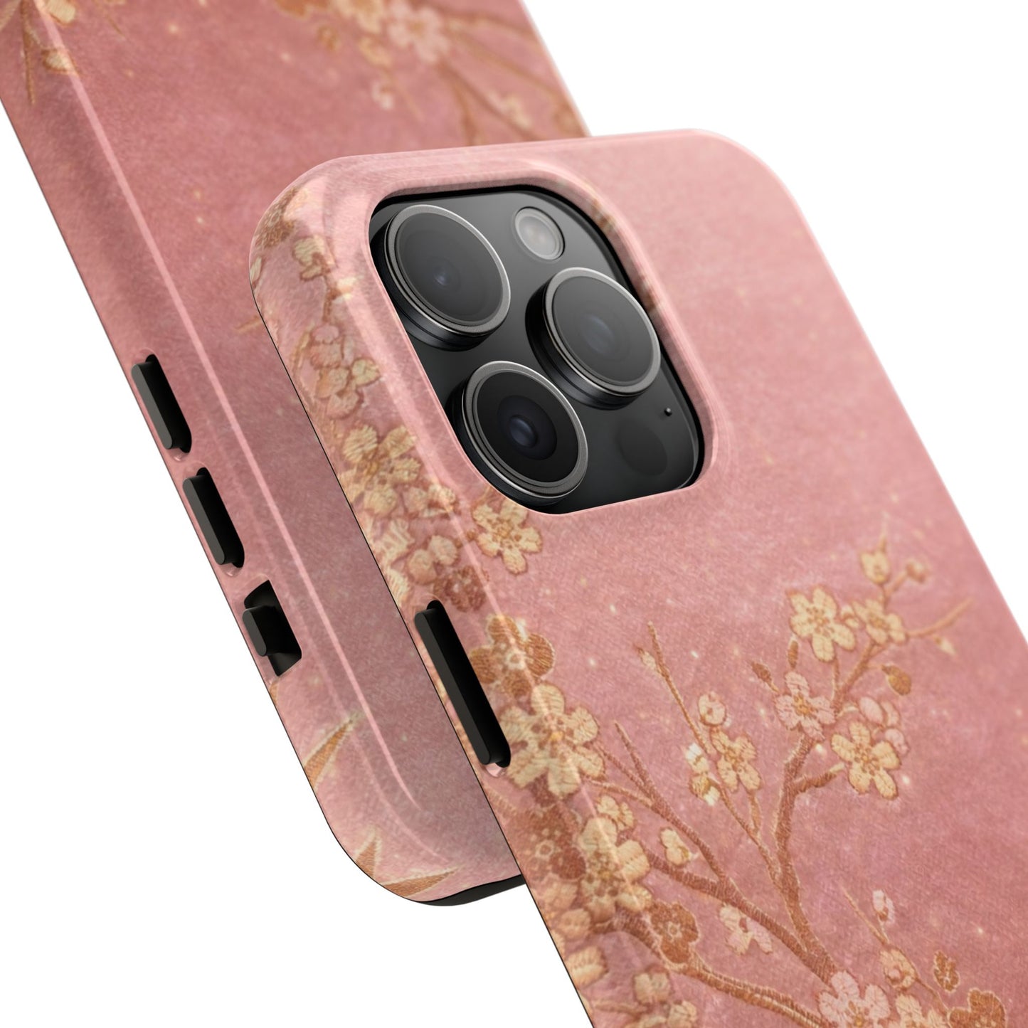 Pink Gold Cherry Blossom - Protective Phone Case