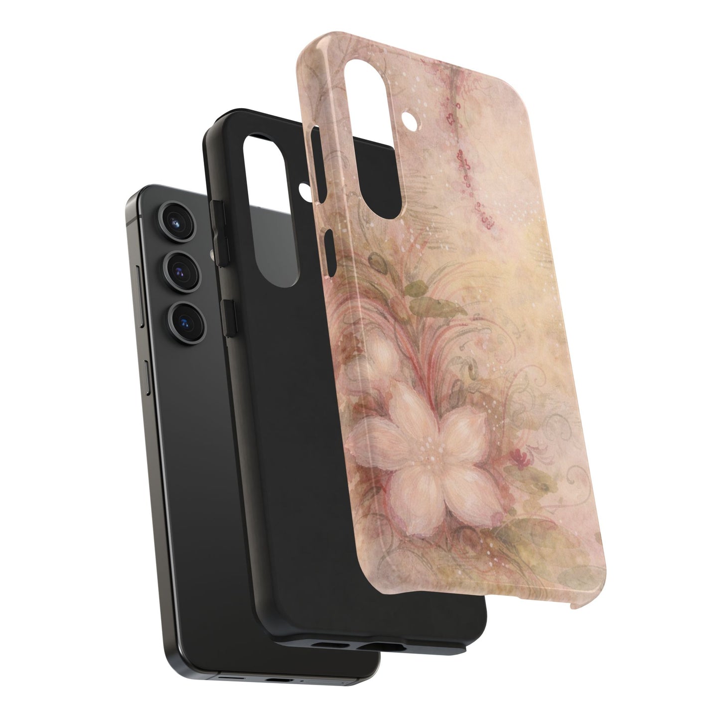 Antique Watercolor Floral - Protective Phone Case