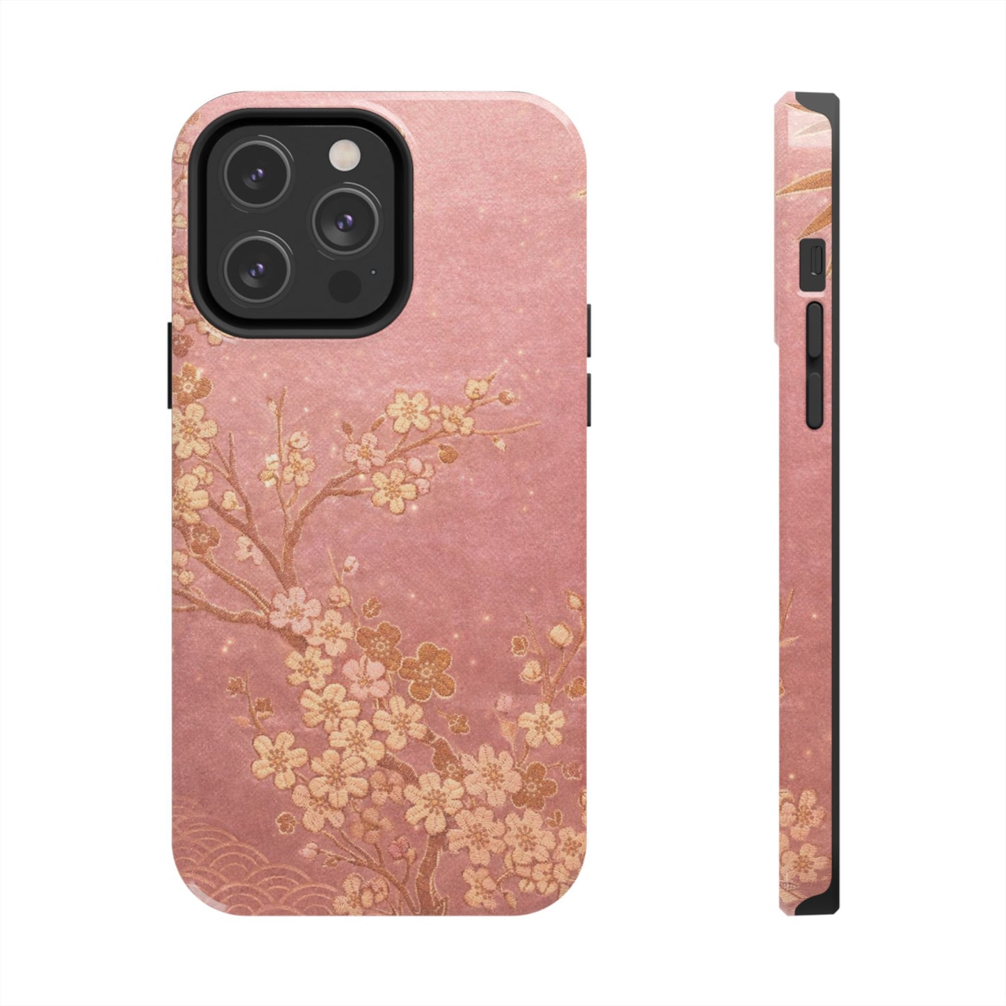Pink Gold Cherry Blossom - Protective Phone Case
