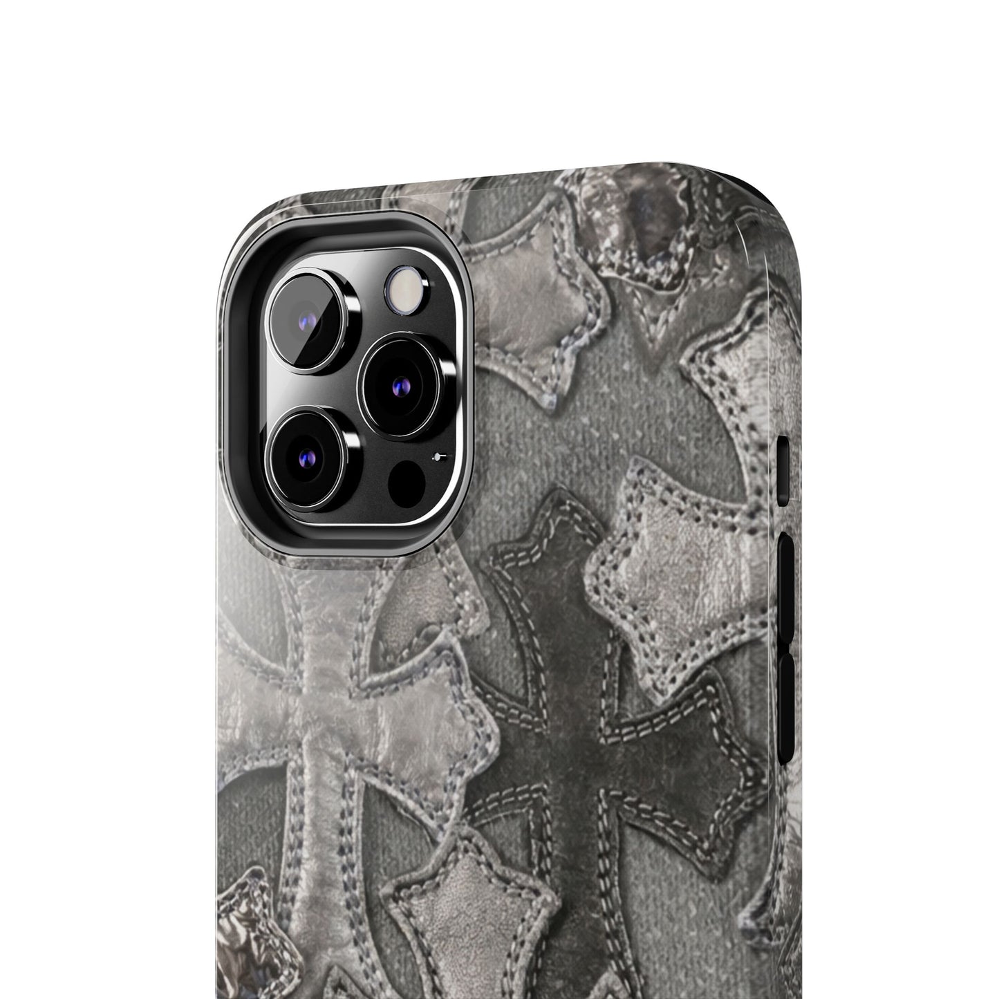 Grey Patchwork Crosses - Protective Phone Case