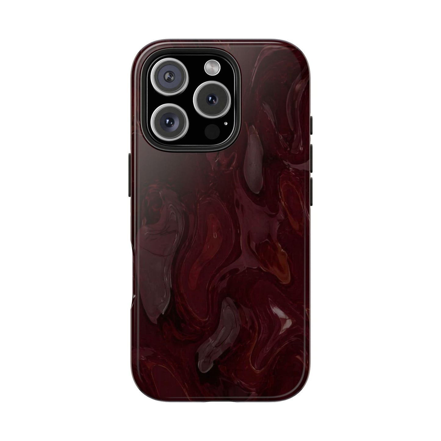 Glossy Maroon - Protective Phone Case
