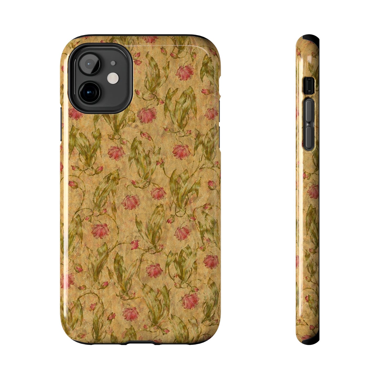 Roses on Aged Paper - Protective Phone Case