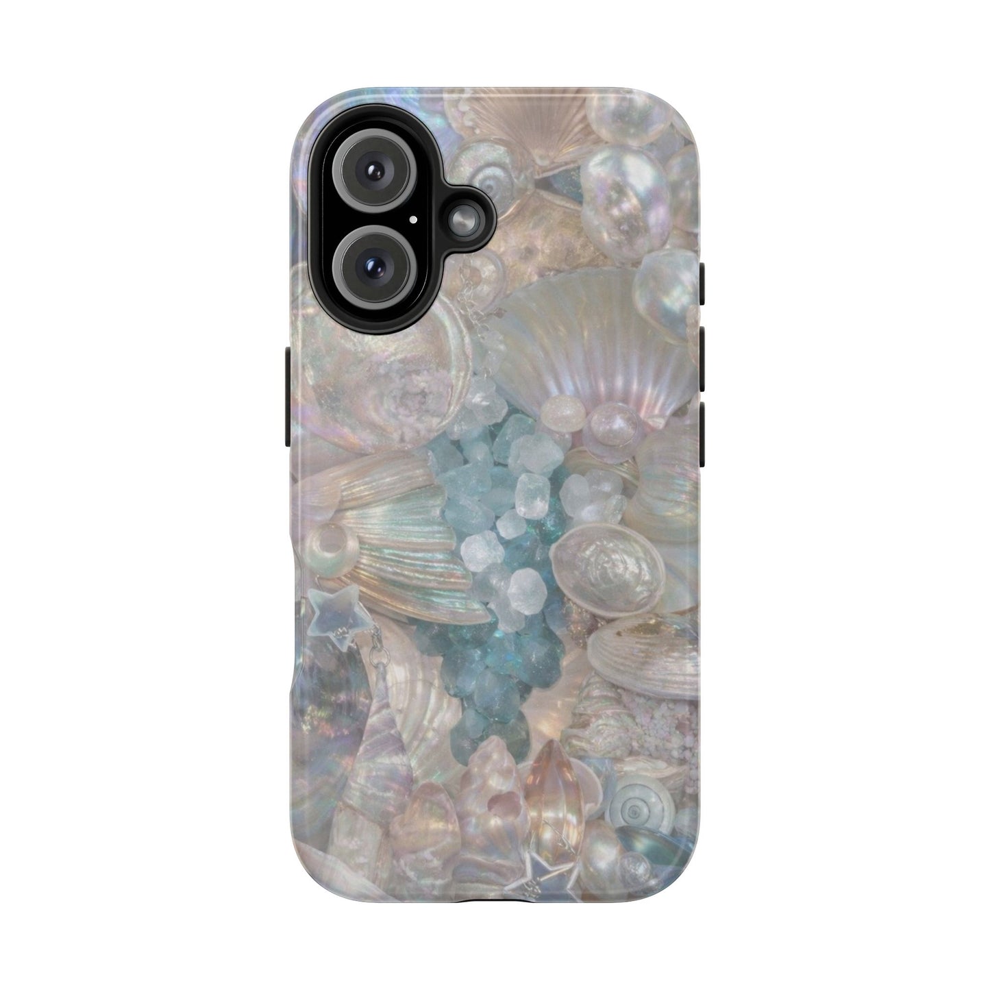 Aquamarine and Shells - Protective Phone Case