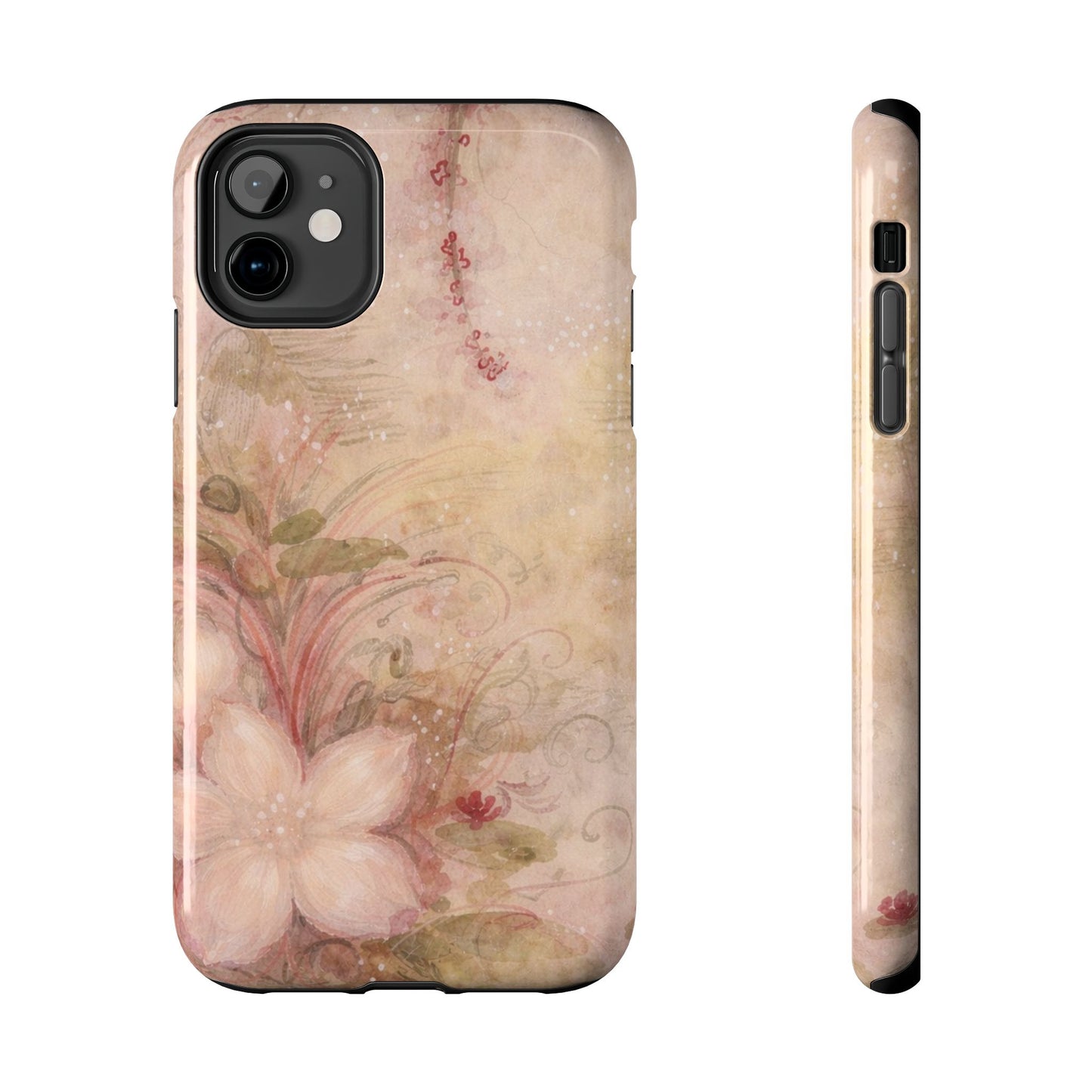 Antique Watercolor Floral - Protective Phone Case