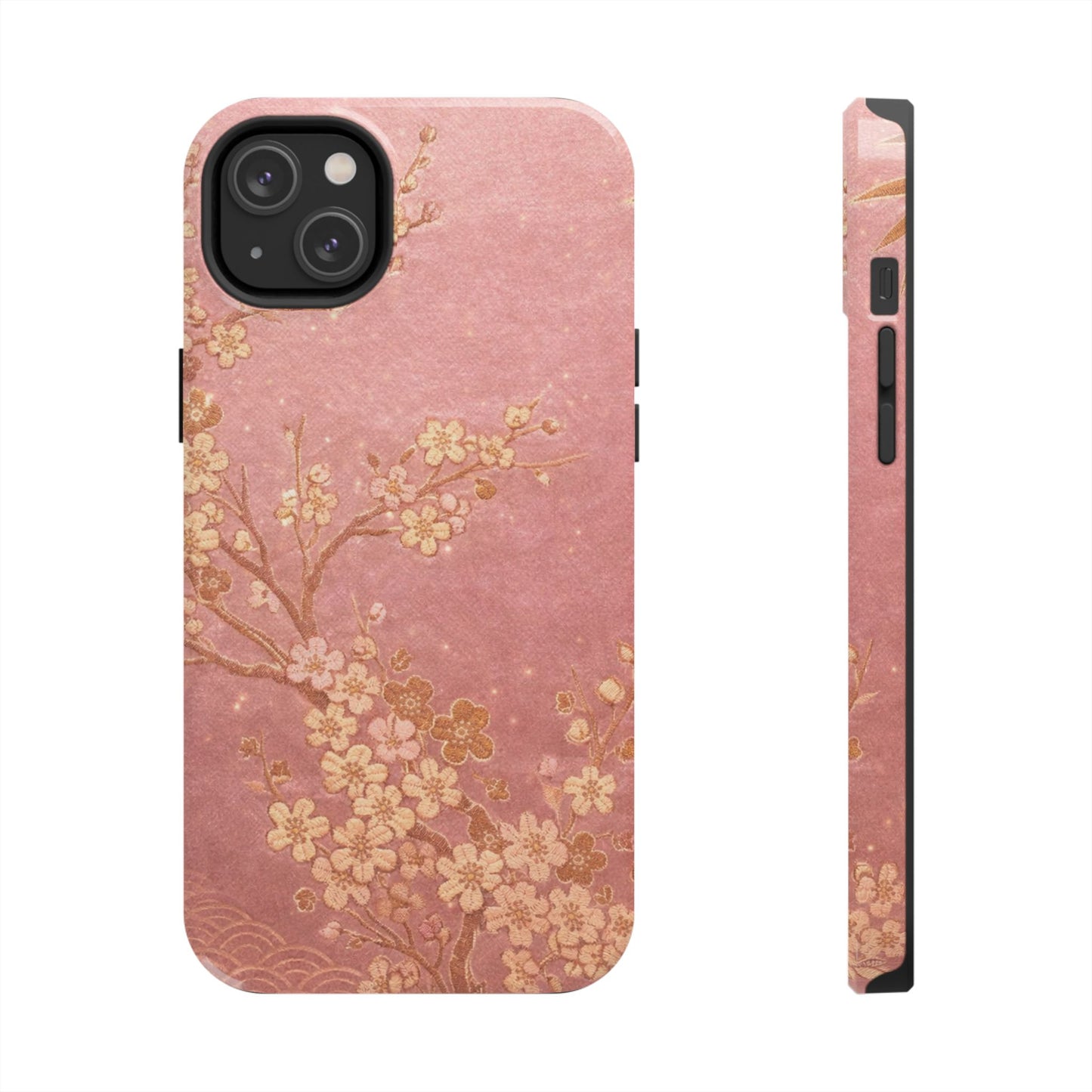 Pink Gold Cherry Blossom - Protective Phone Case