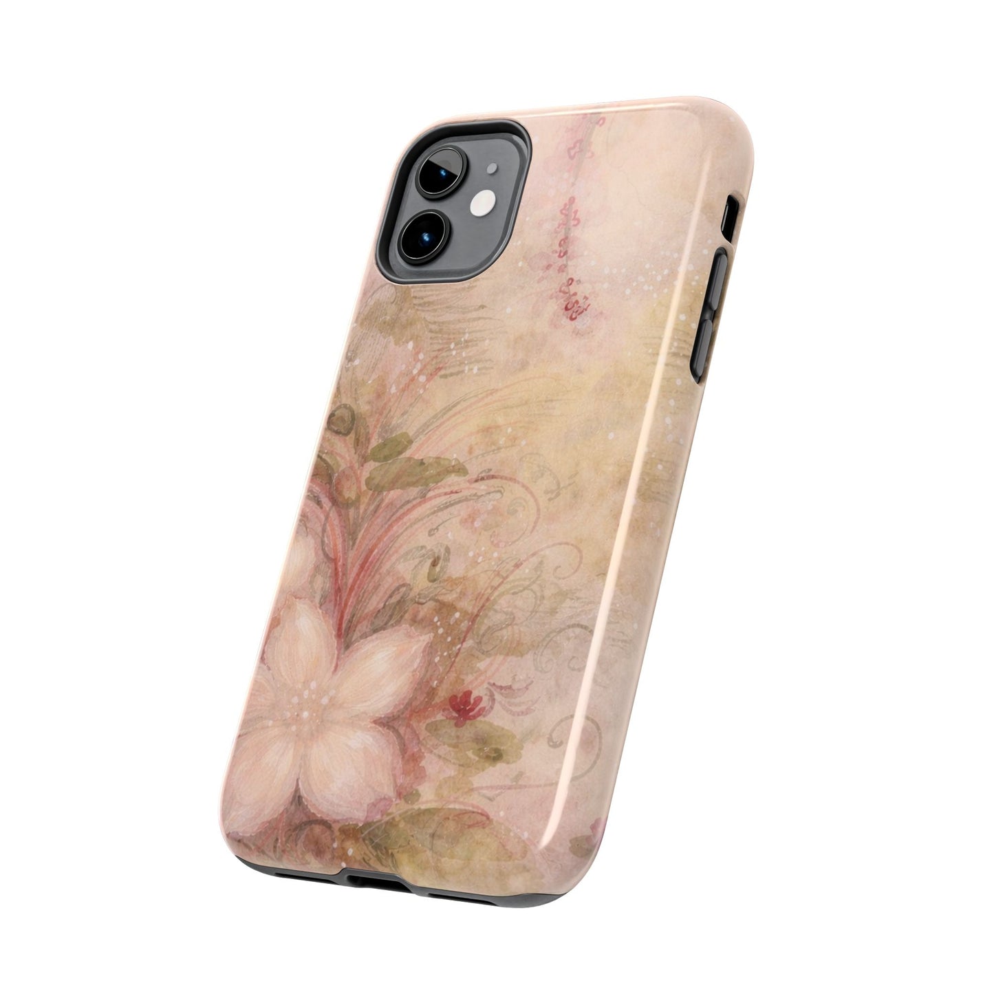 Antique Watercolor Floral - Protective Phone Case
