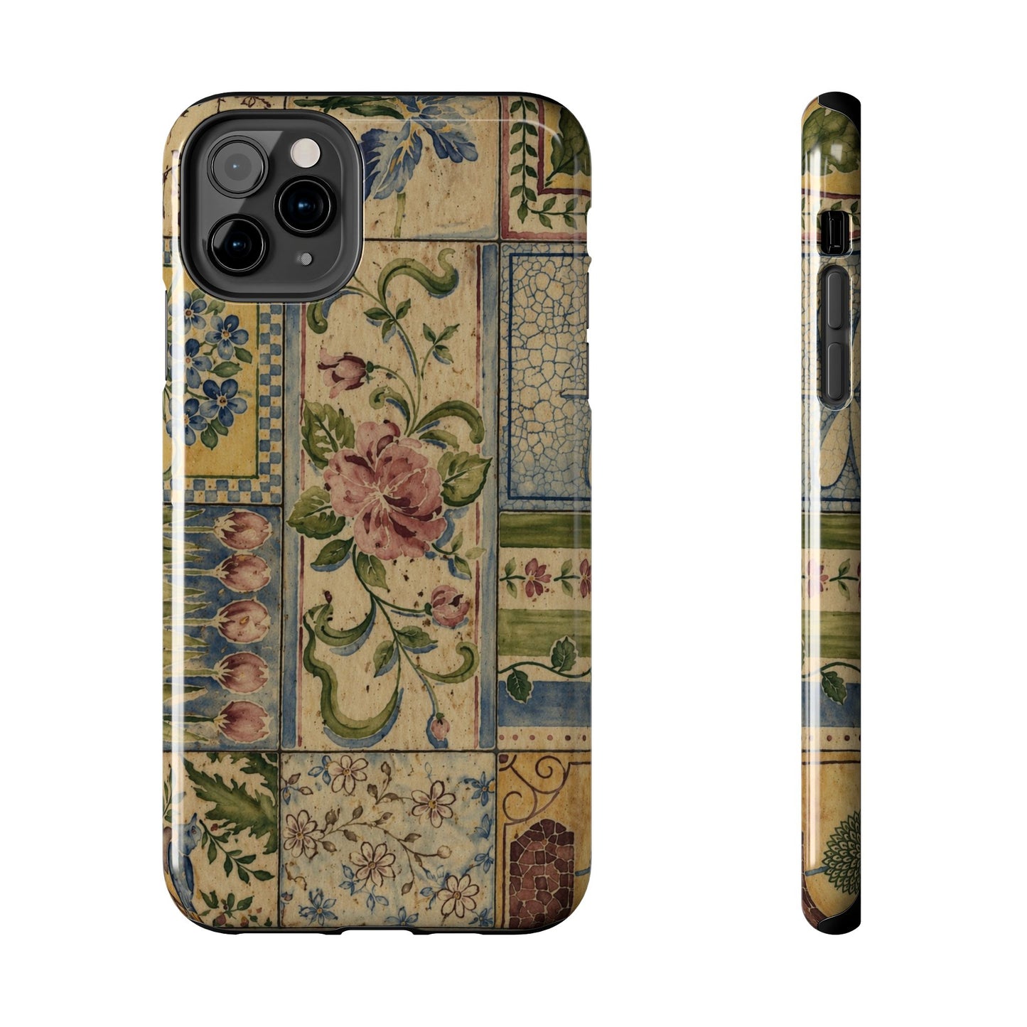Vintage Floral Patchwork - Protective Phone Case