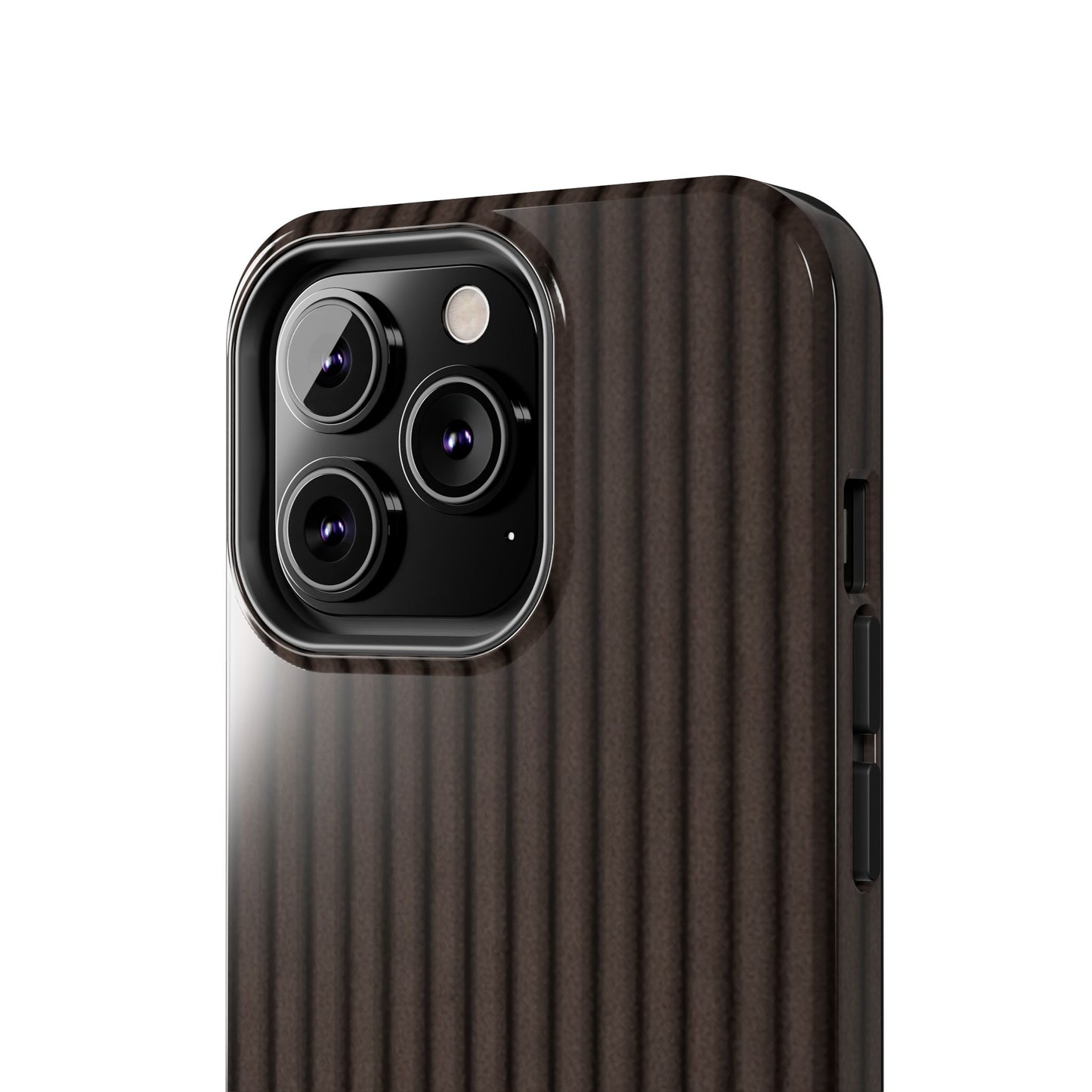 Ribbed Dark Brown Tough Phone Case – Slim Protective Mobile Cover