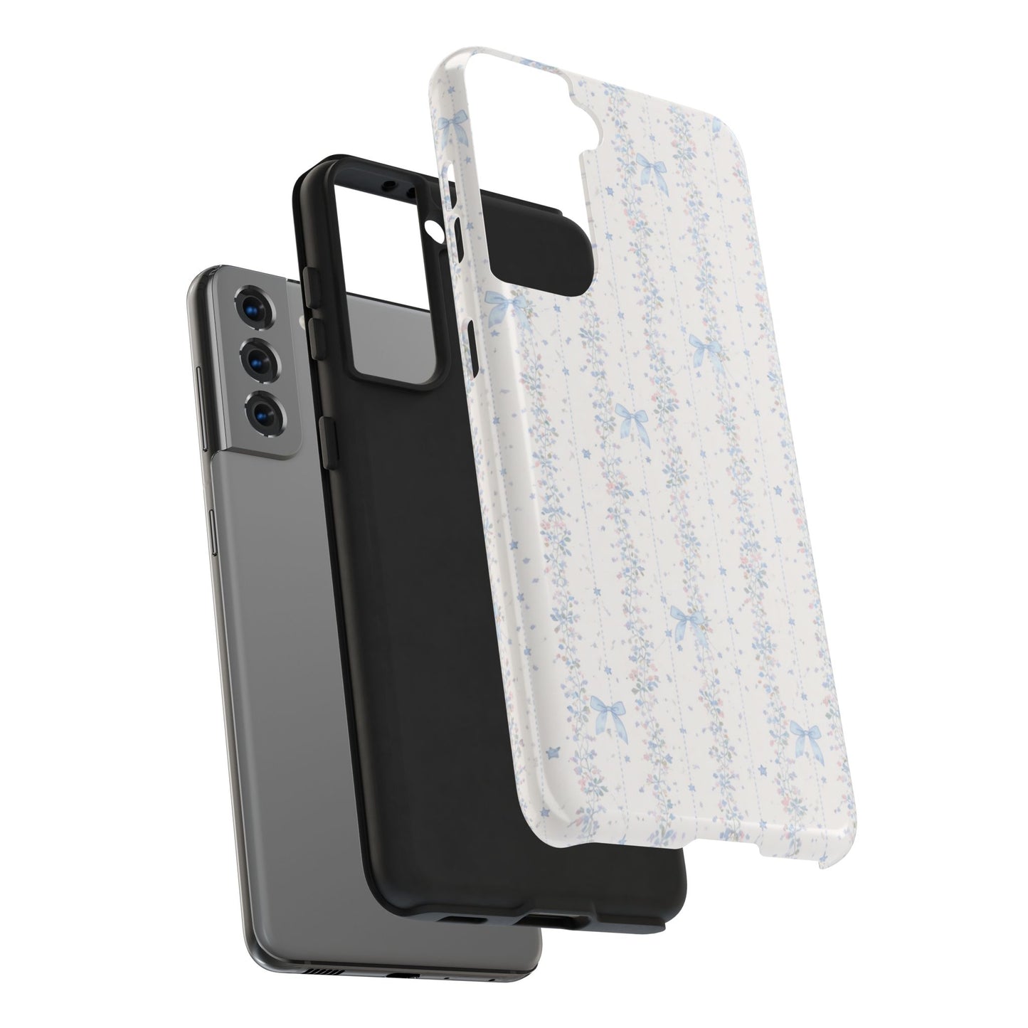 Bows and Stripes - Protective Phone Case